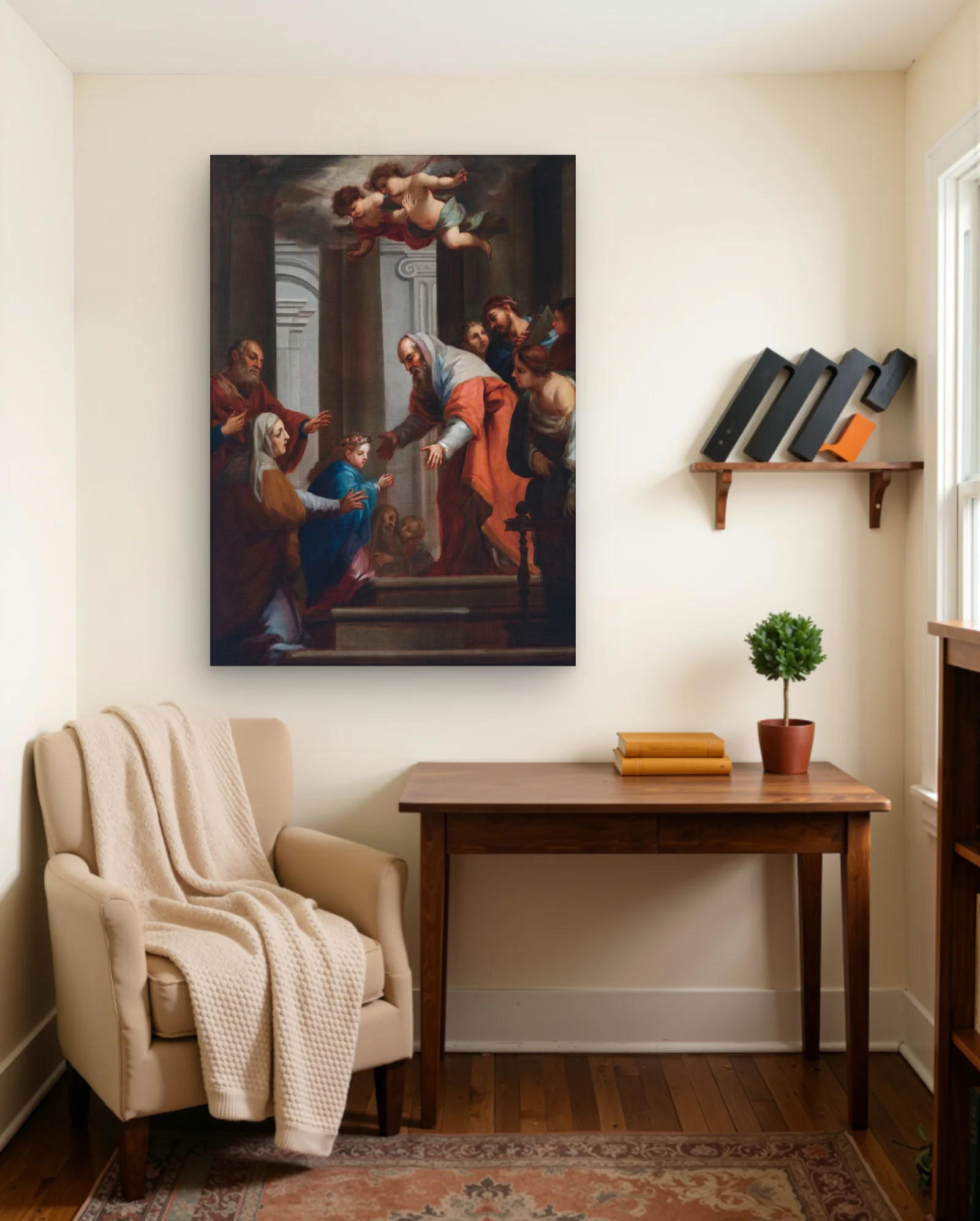 The Presentation Of The Virgin In The Temple Art Print — framed wall art poster by Memocult