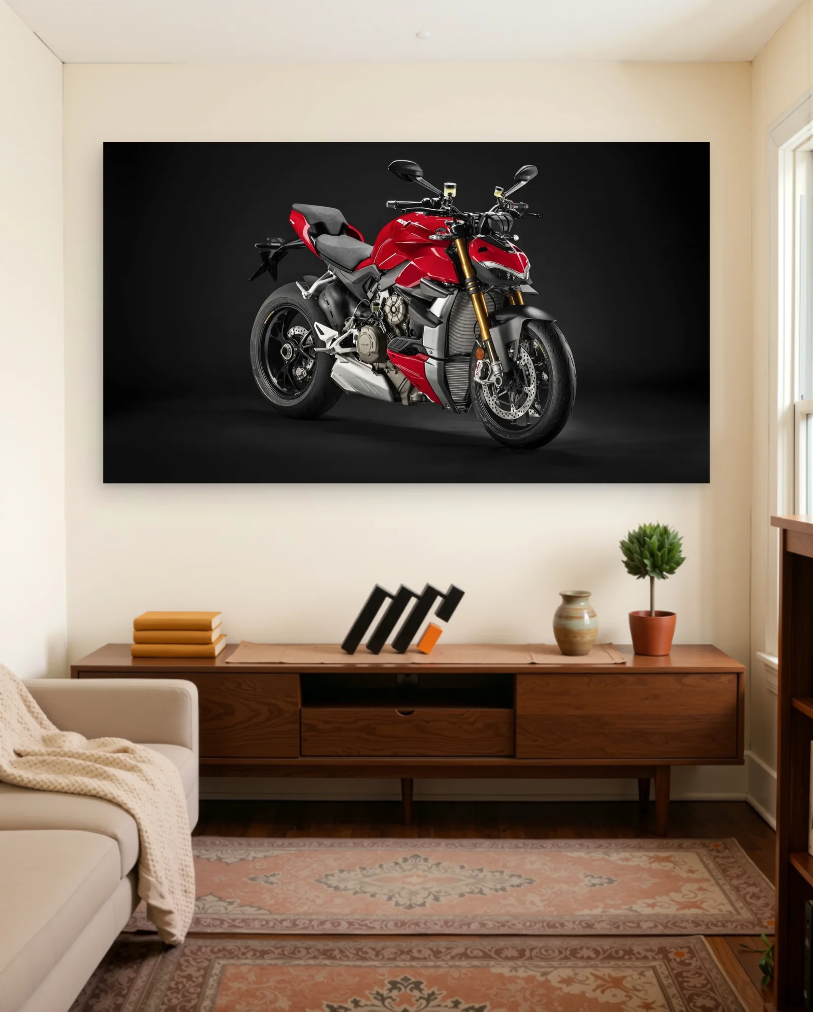Ducati Streetfighter V4s Poster — framed wall art poster by Memocult