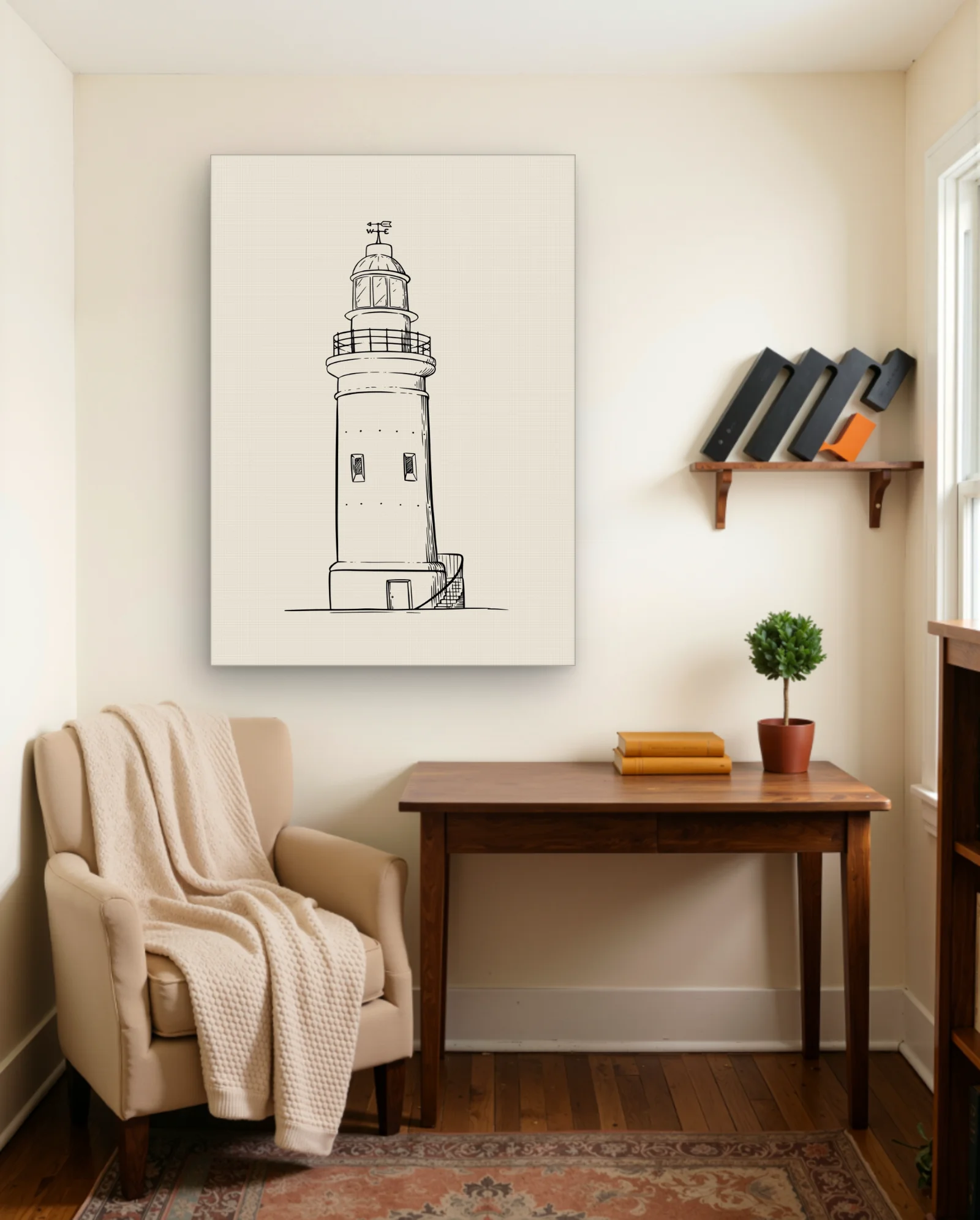 Lighthouse Sketch Wall Art — Aesthetic Moods abstract & modern wall art poster
