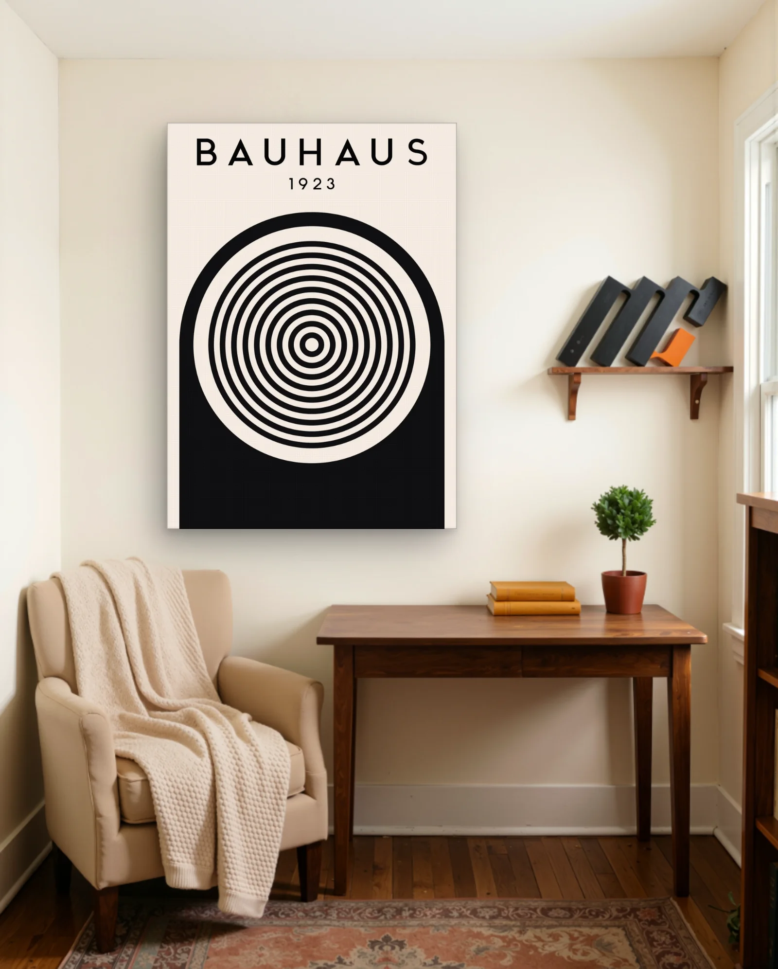 Bauhaus 1923 Concentric Circles Wall Art — Modern Digital Art abstract & modern wall art poster