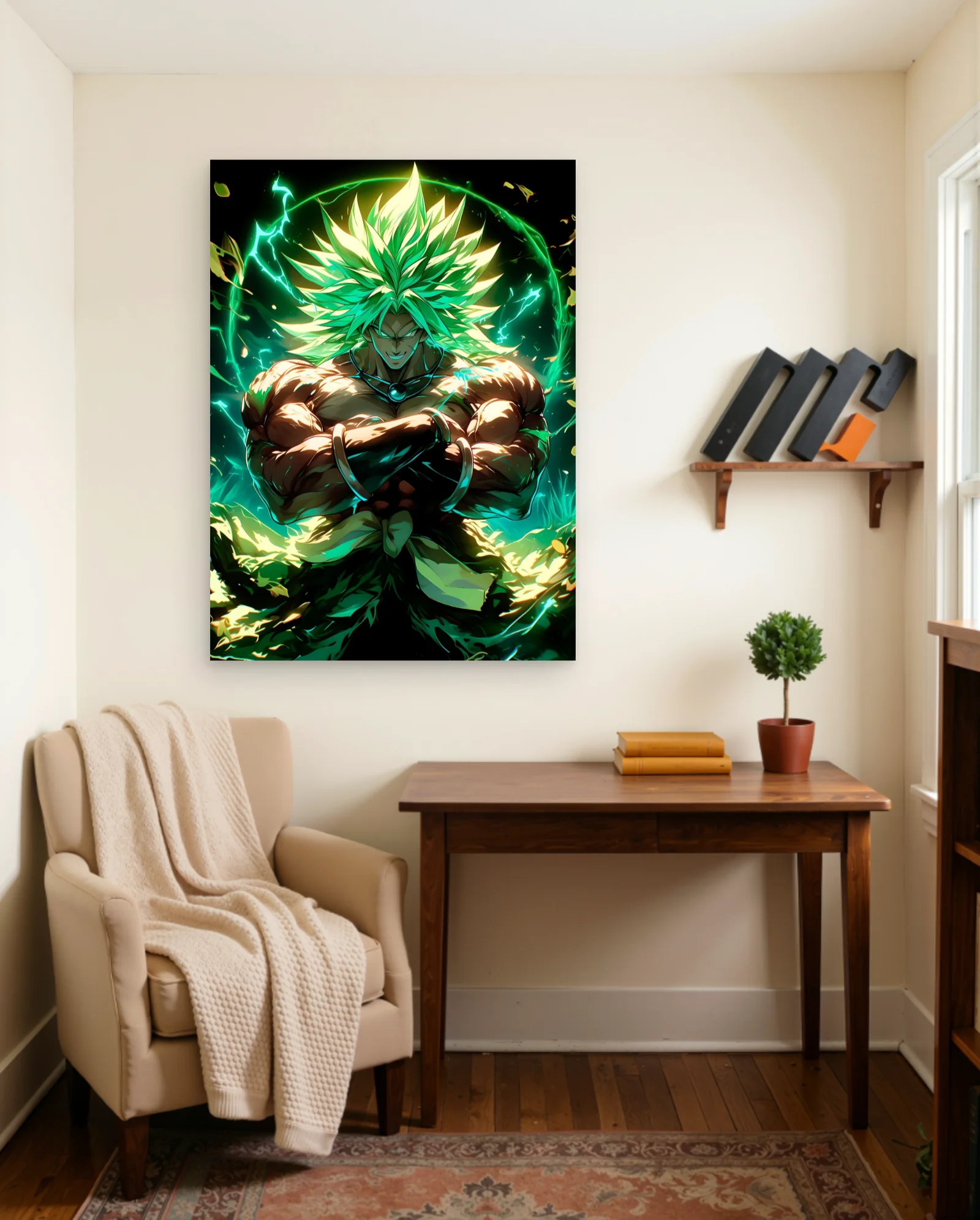 Broly Legendary Super Saiyan Poster — framed wall art poster by Memocult