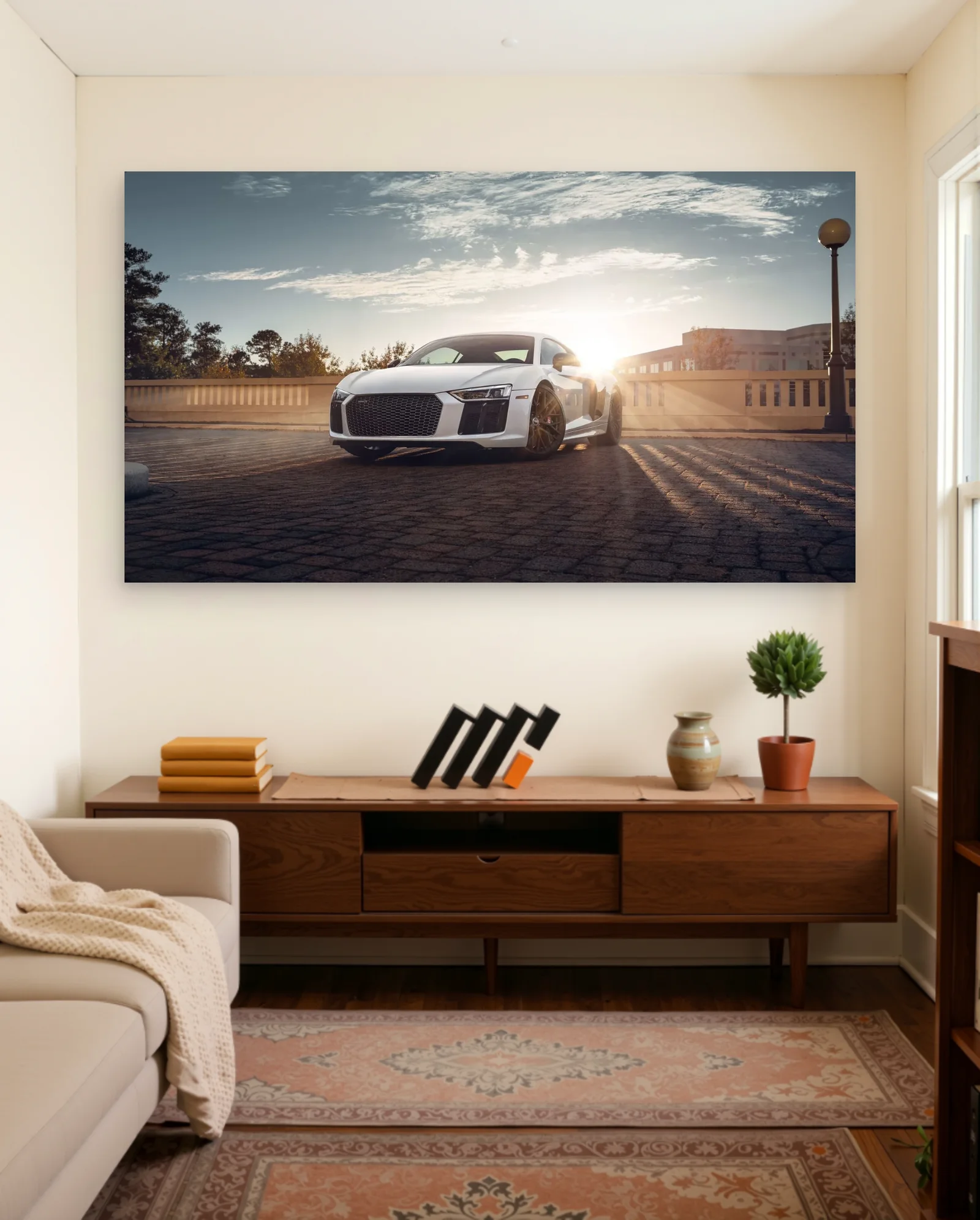 Audi R8 V10 Poster — framed wall art poster by Memocult