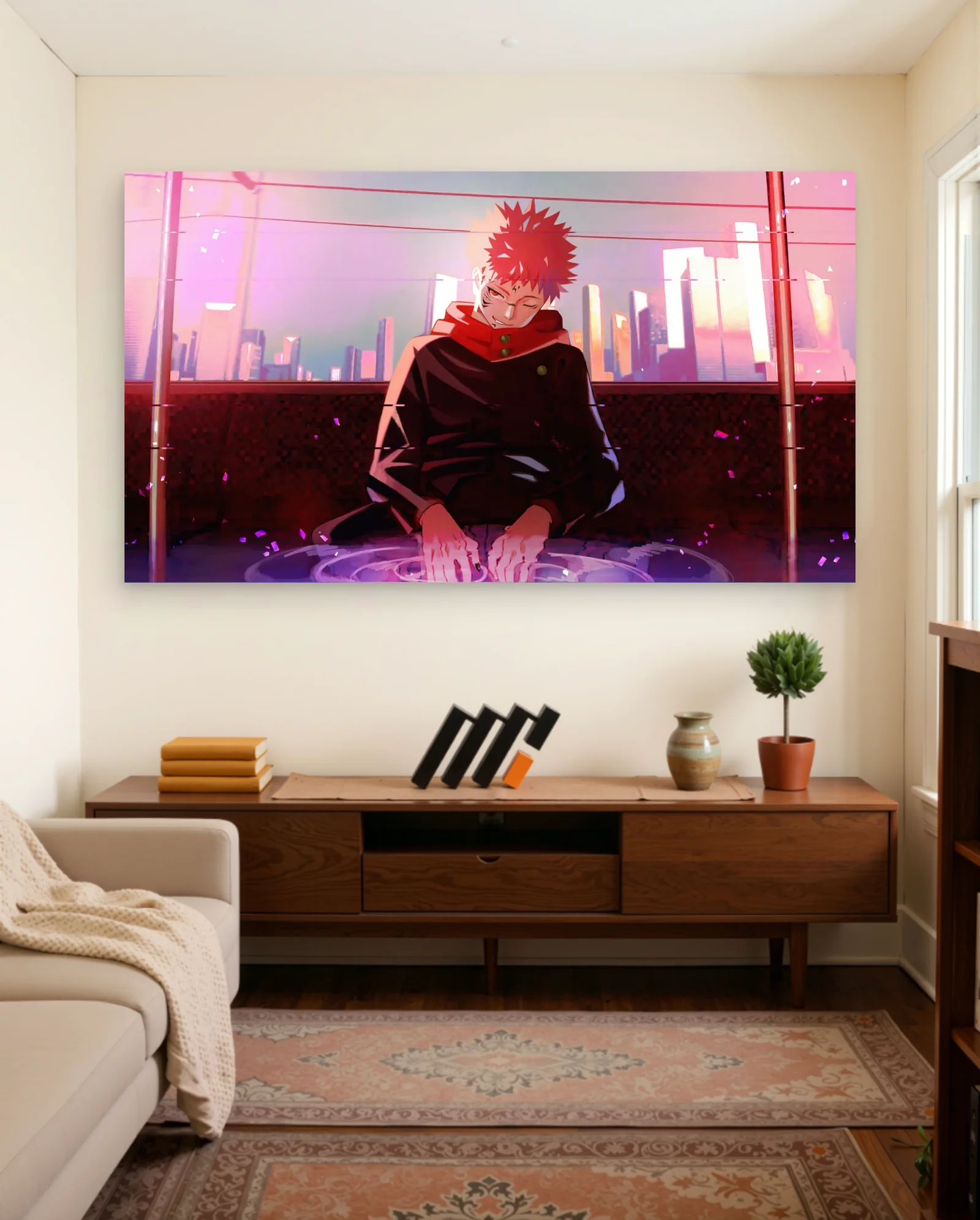 Sukuna Contemplative Pose Poster — framed wall art poster by Memocult