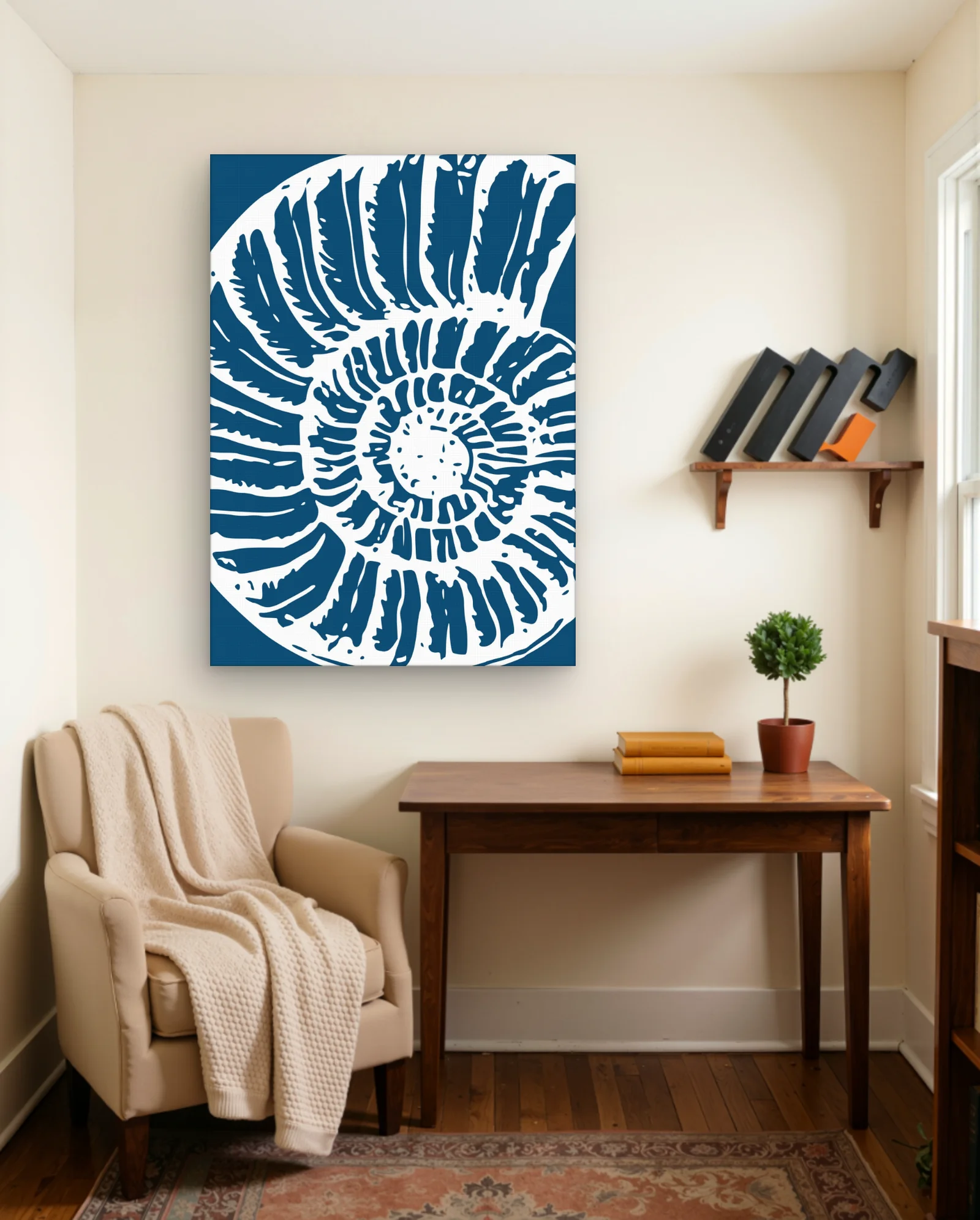 Nautilus Spiral Wall Art — framed wall art poster by Memocult
