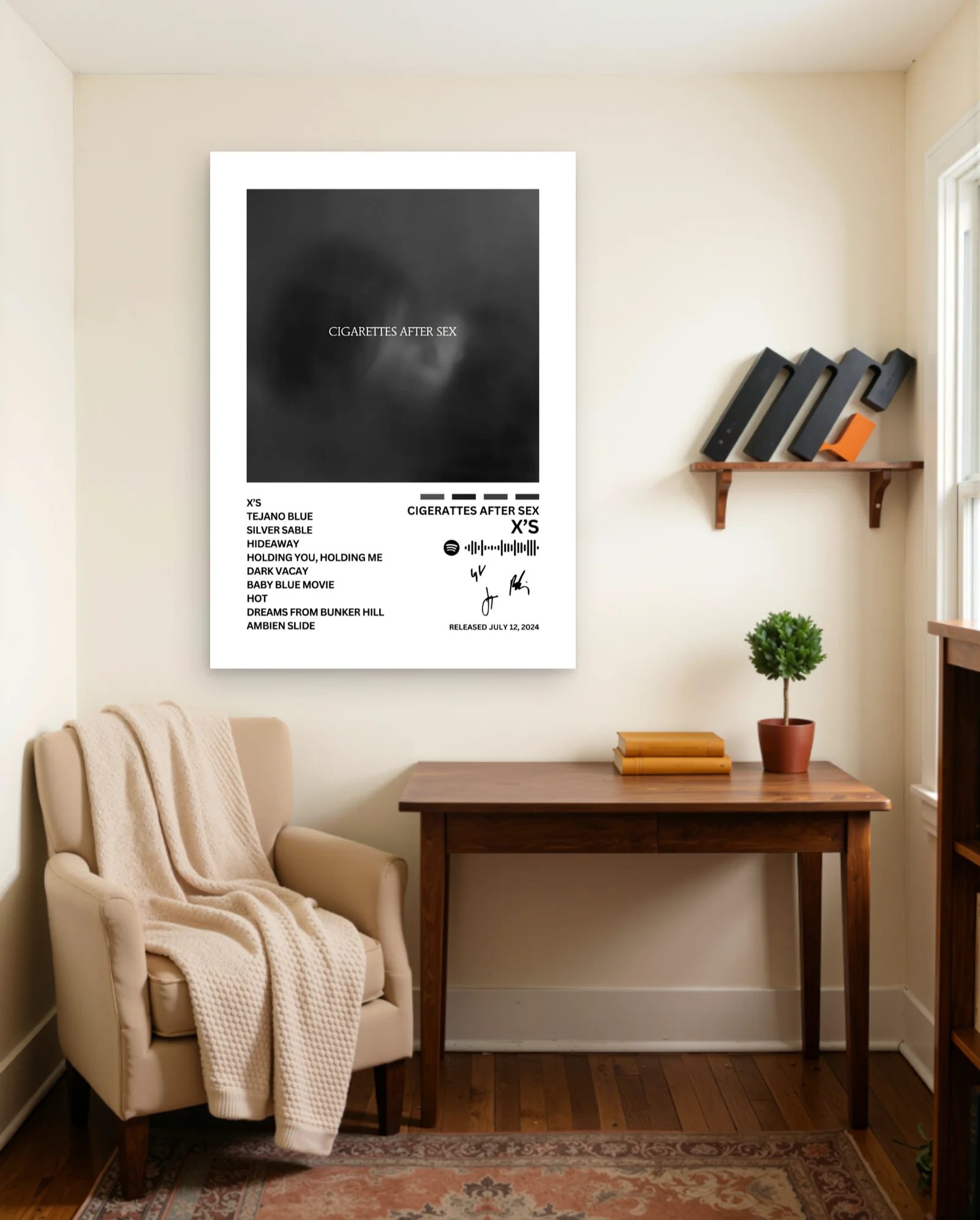 Cigarettes After Sex X's Poster — framed wall art poster by Memocult
