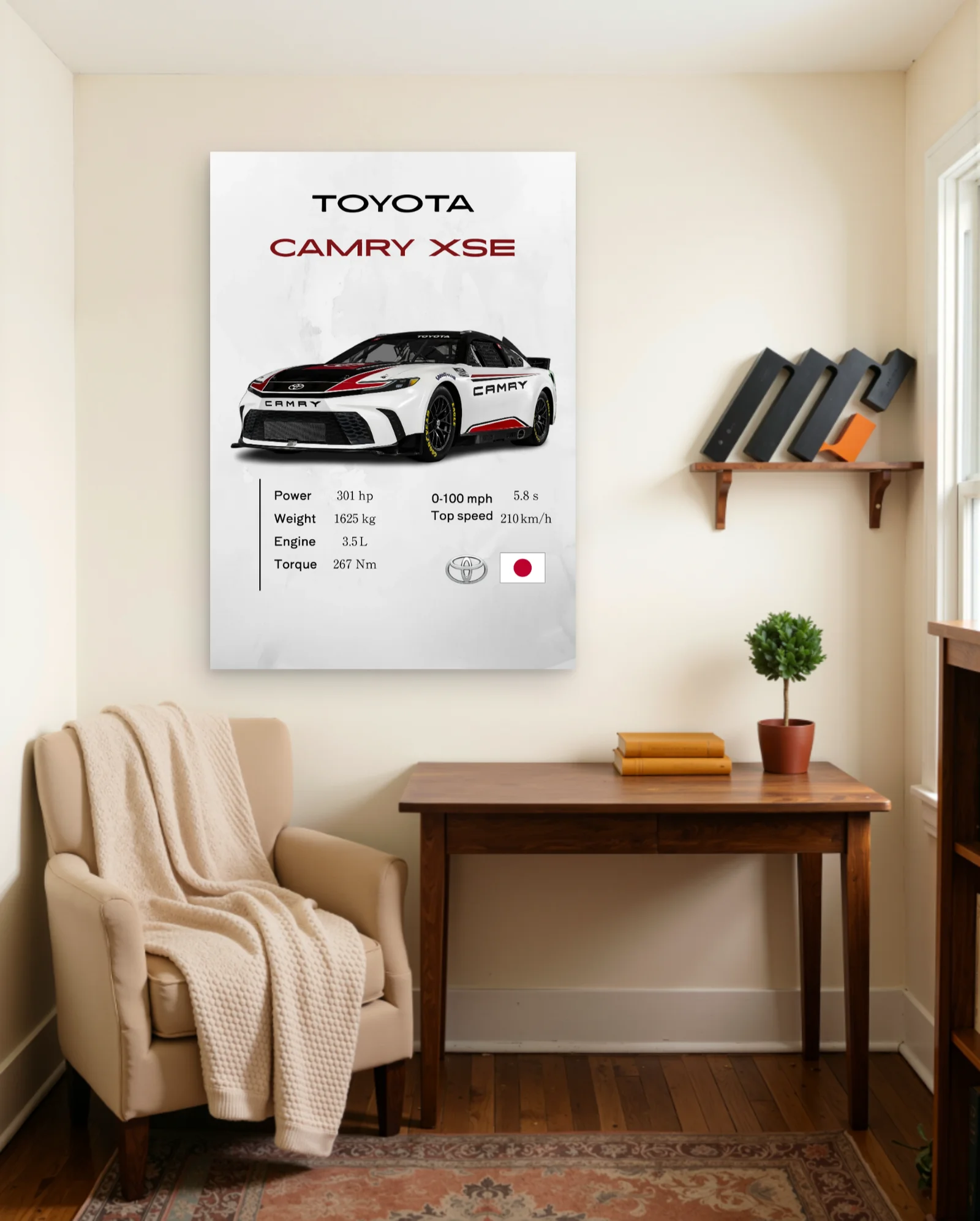 Toyota Camry XSE Poster — framed wall art poster by Memocult