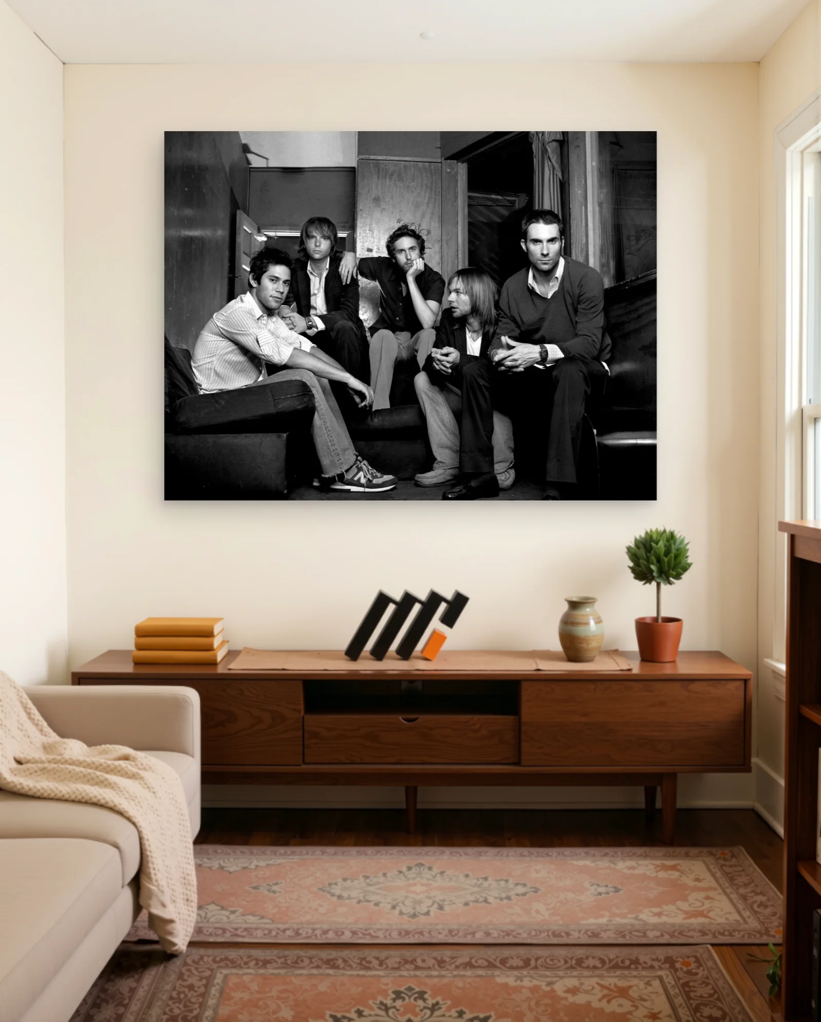 Maroon 5 Band Studio Portrait Poster — framed wall art poster by Memocult