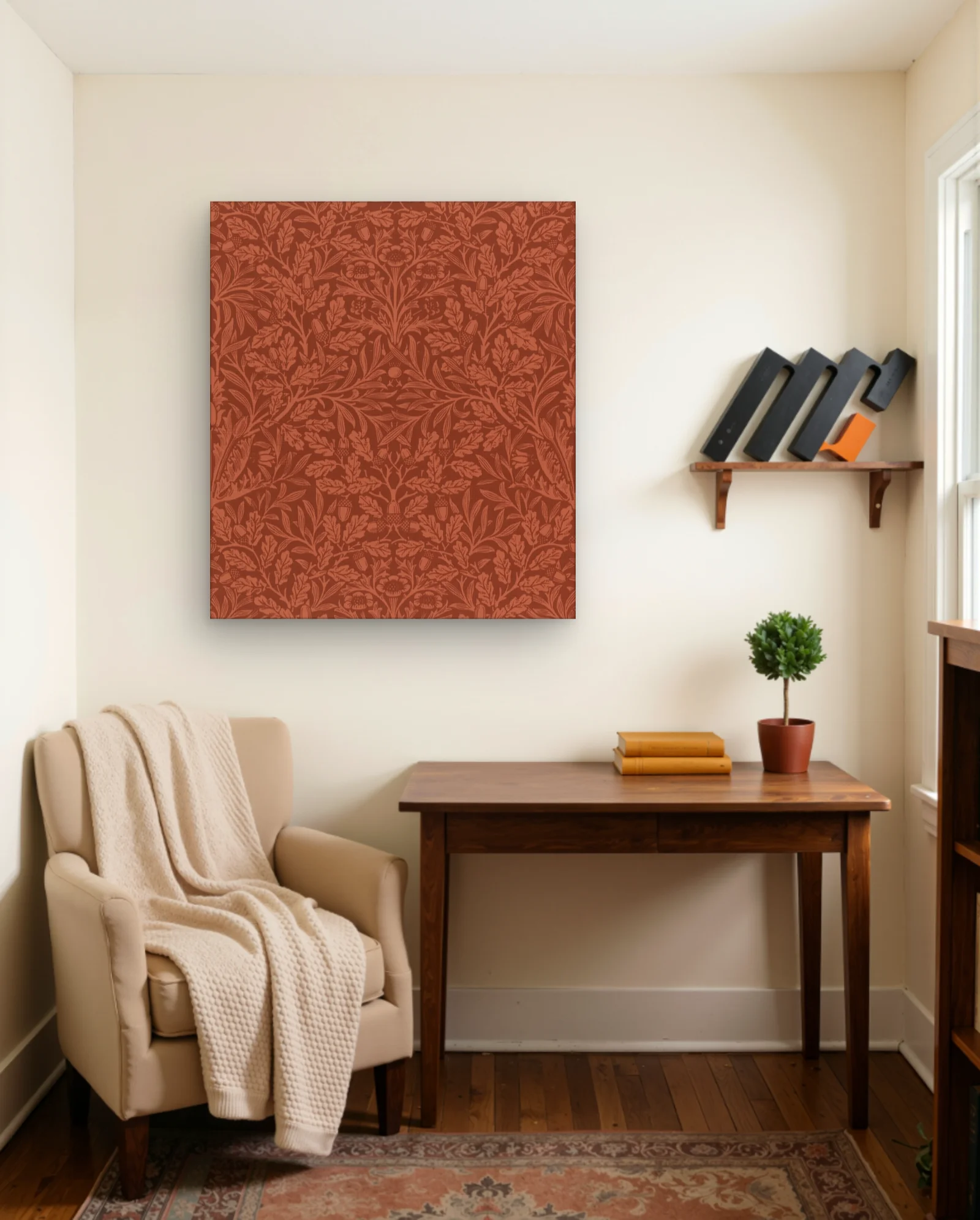 William Morris Acorns Oak Leaves Art Print — framed wall art poster by Memocult