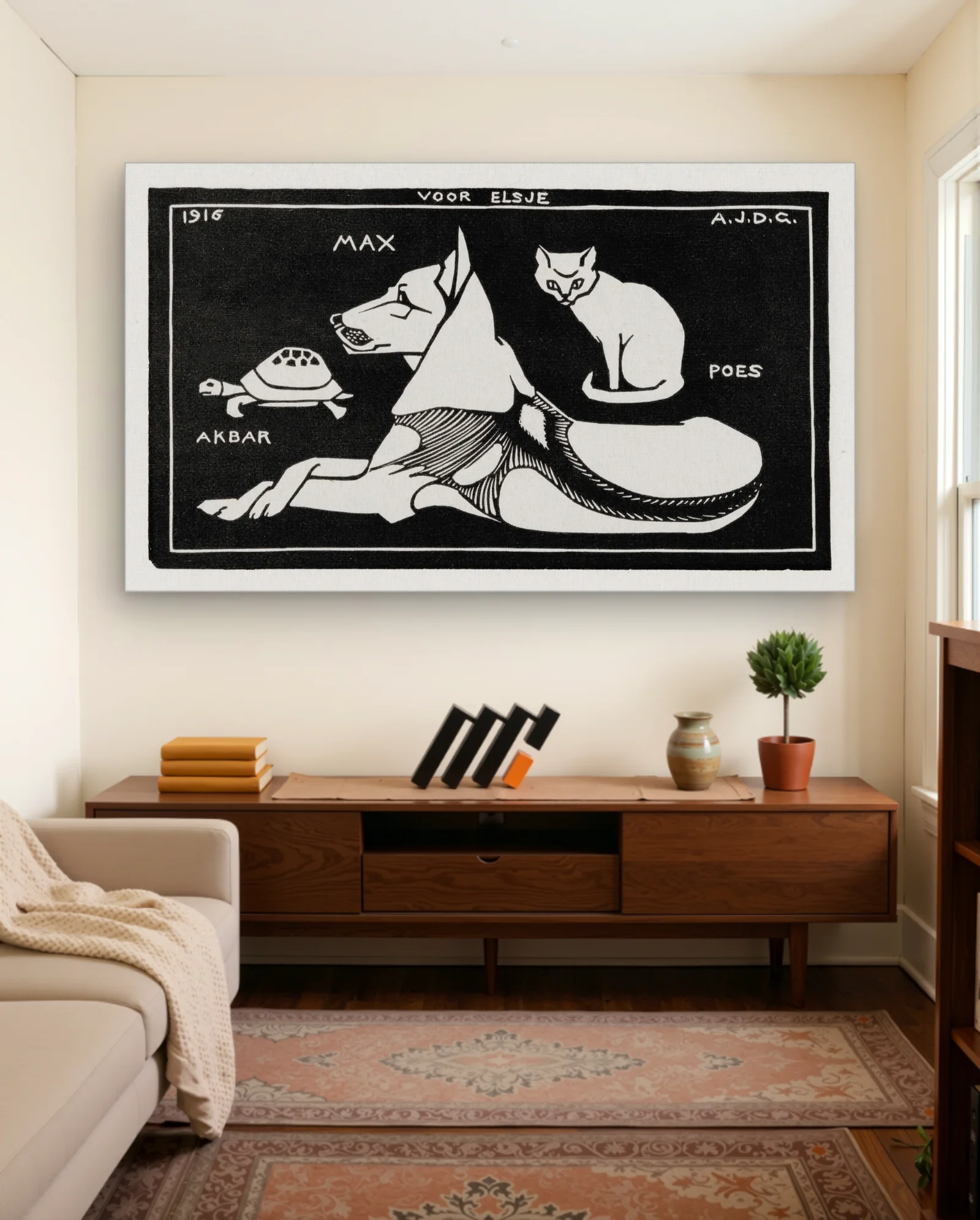 Akbar Max Poes Voor Elsje 1916 Art Print — framed wall art poster by Memocult