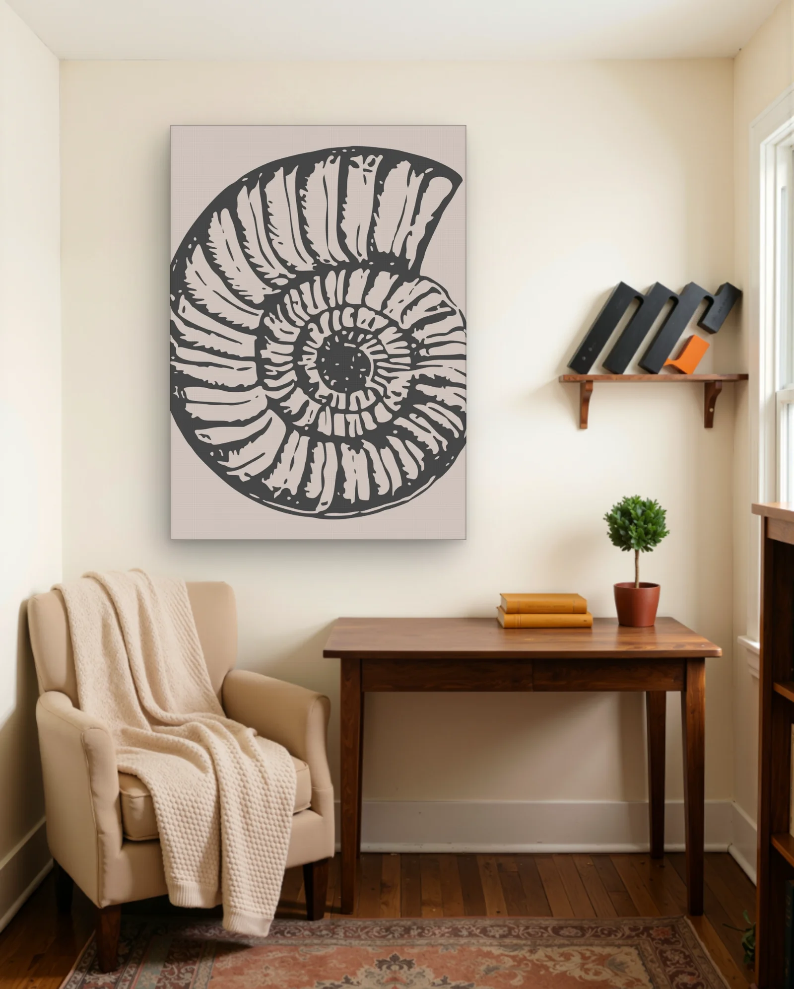 Ammonite Fossil Wall Art — Abstract abstract & modern wall art poster