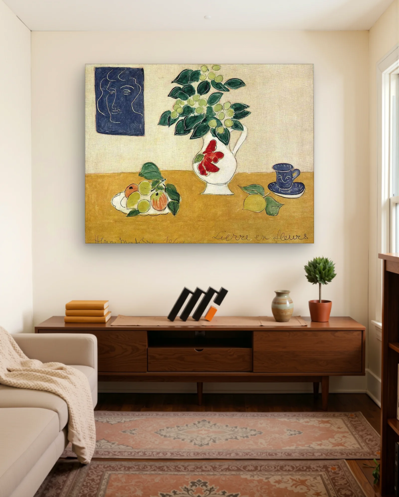 Henri Matisse Lierre En Fleurs Wall Art — framed wall art poster by Memocult