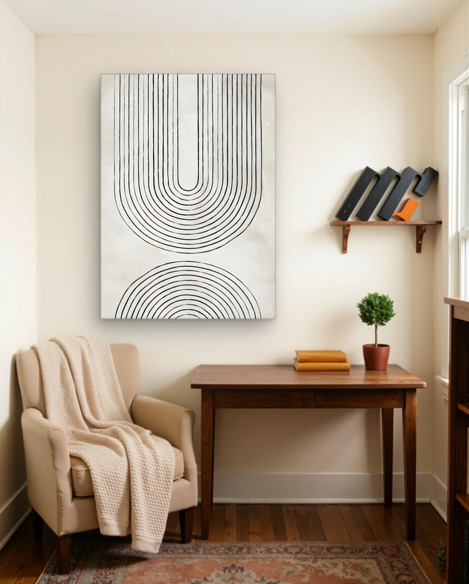 Double Arch Line Art Wall Art — framed wall art poster by Memocult