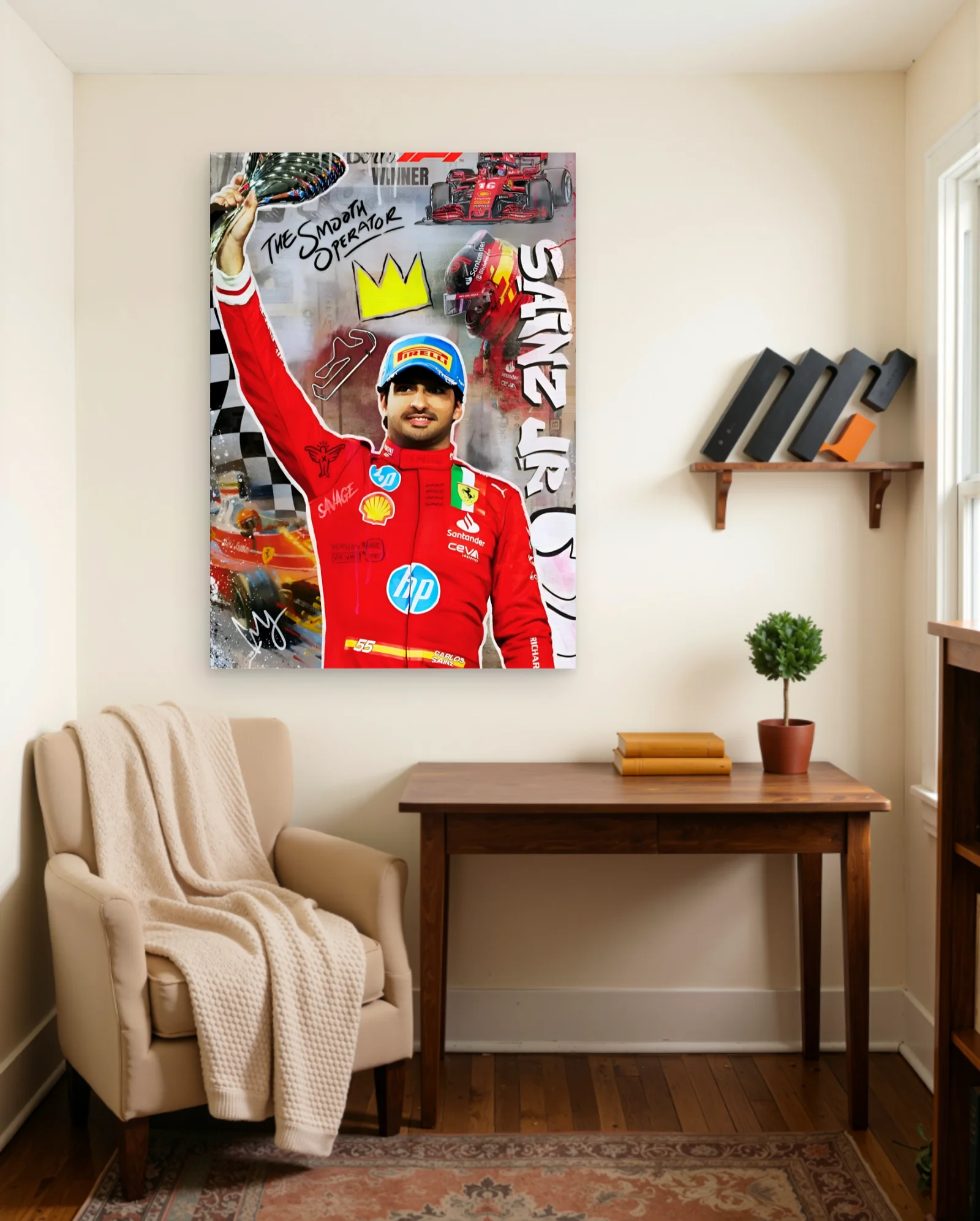 Carlos Sainz The Smooth Operator Poster — Formula 1 motorsport wall art poster