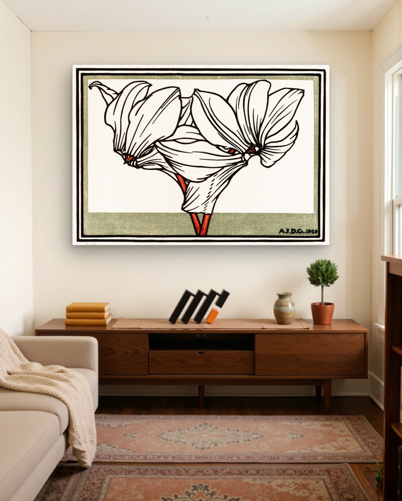 Cyclamen By Julie De Graag 1920 Art Print — framed wall art poster by Memocult