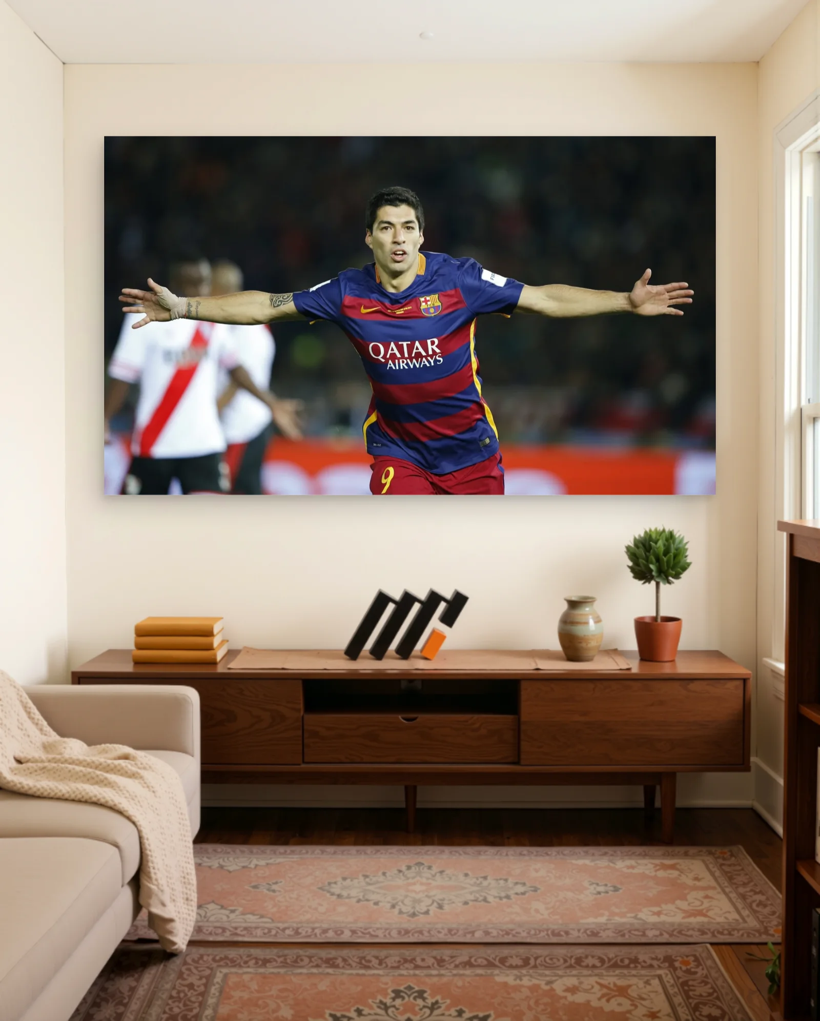 Luis Suarez - Barcelona Celebration — Football sports wall art poster