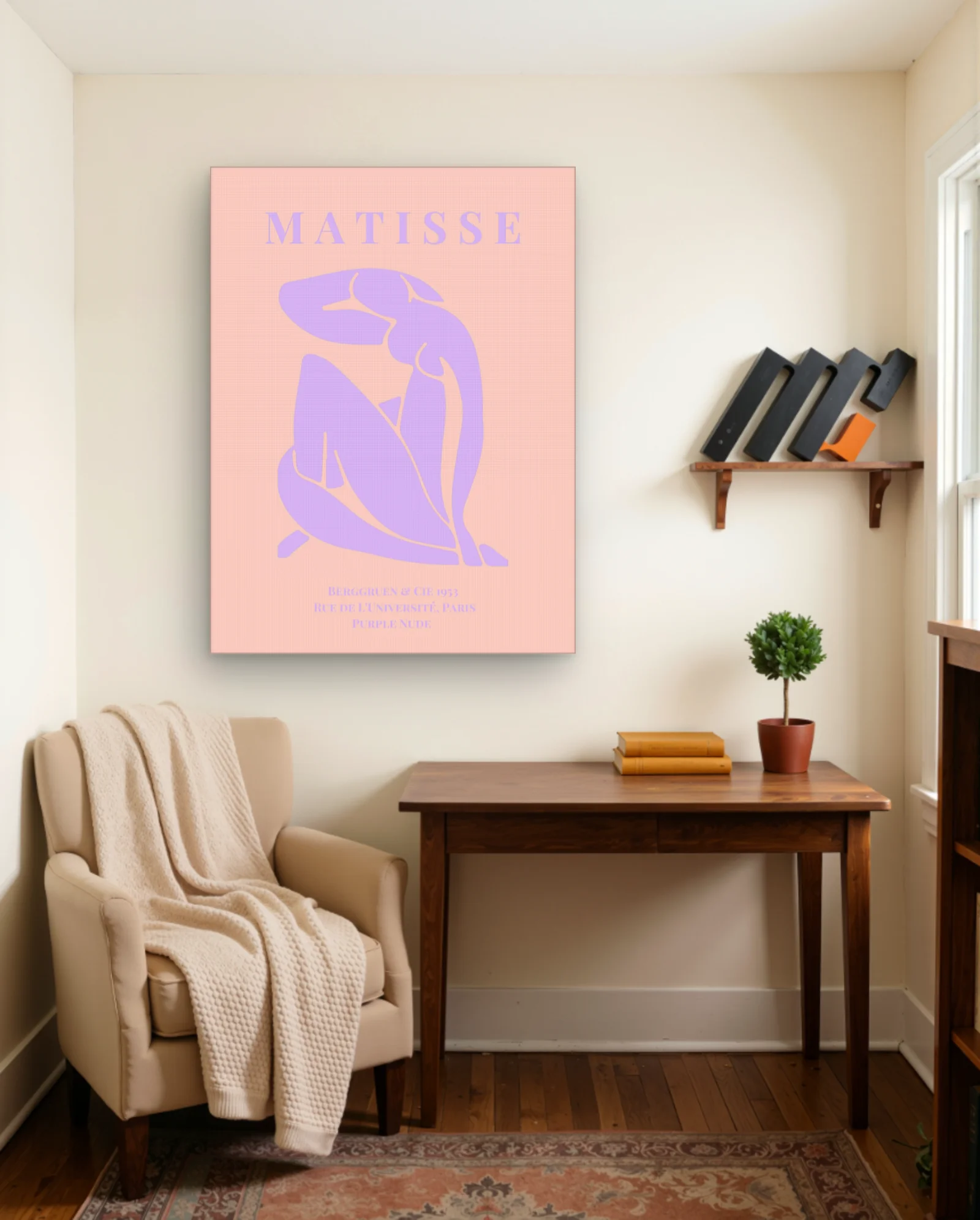 Matisse Purple Nude 1953 Wall Art — Abstract abstract & modern wall art poster