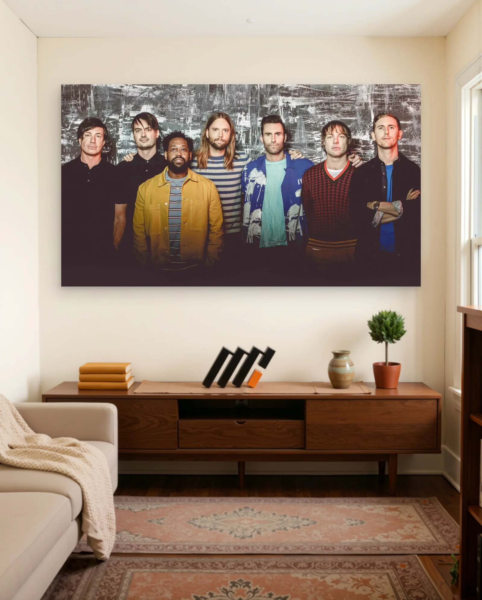 Maroon 5 Casual Group Poster — framed wall art poster by Memocult