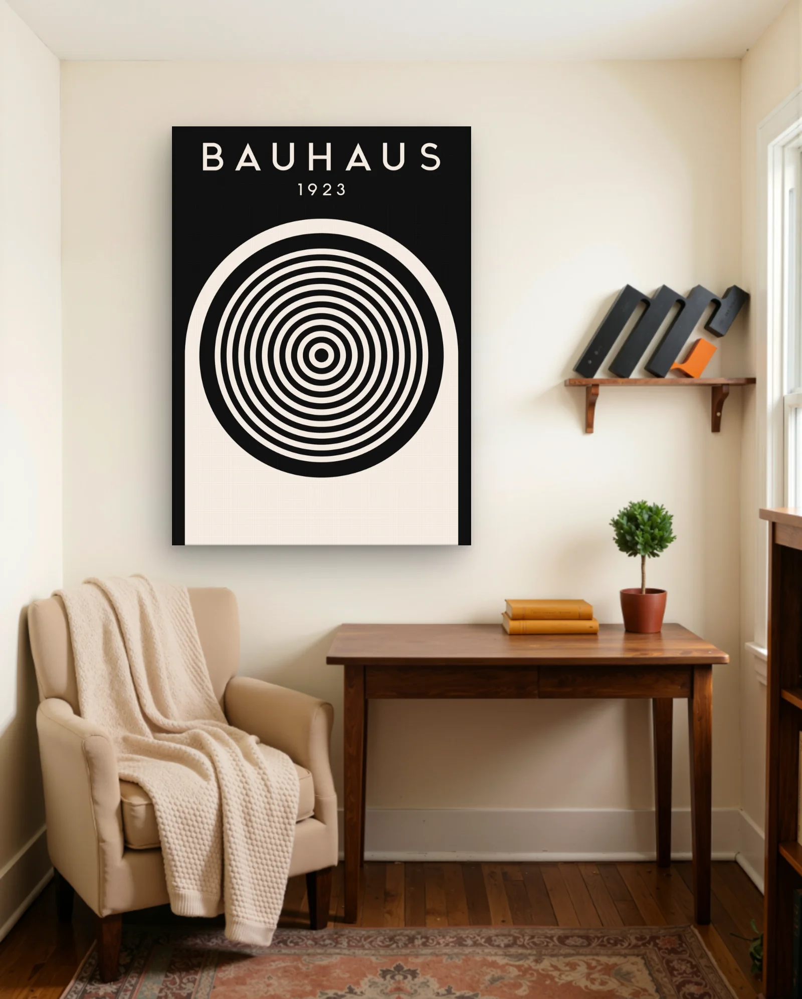 Bauhaus 1923 Concentric Arcs Wall Art — Abstract abstract & modern wall art poster