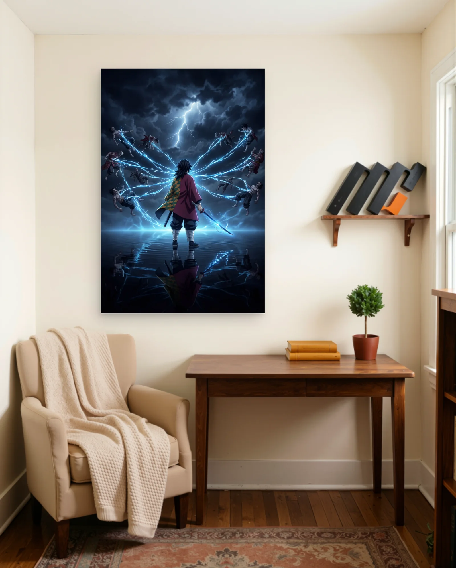 Giyu Tomioka Water Breathing Poster — framed wall art poster by Memocult