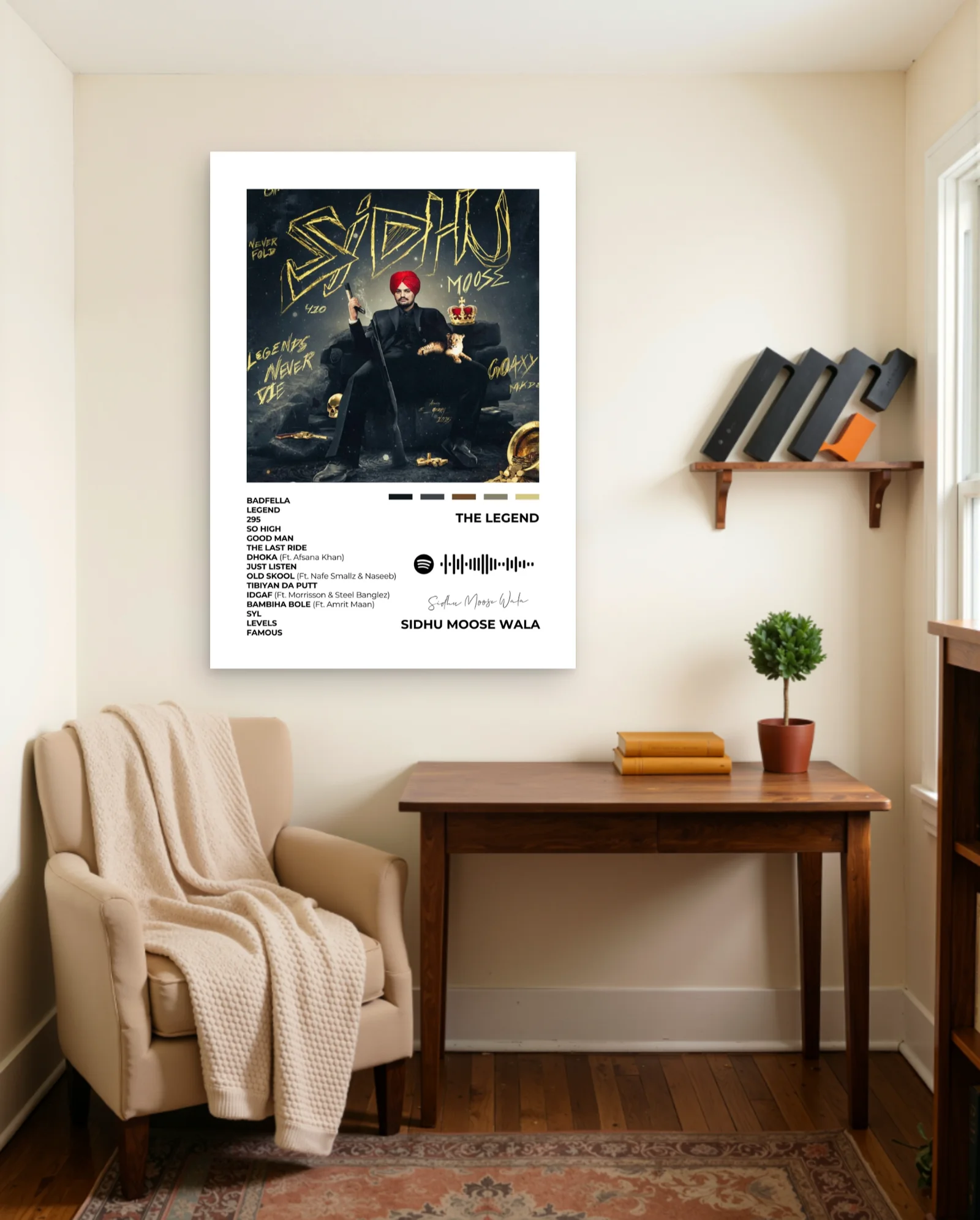 Sidhu Moose Wala Poster — framed wall art poster by Memocult