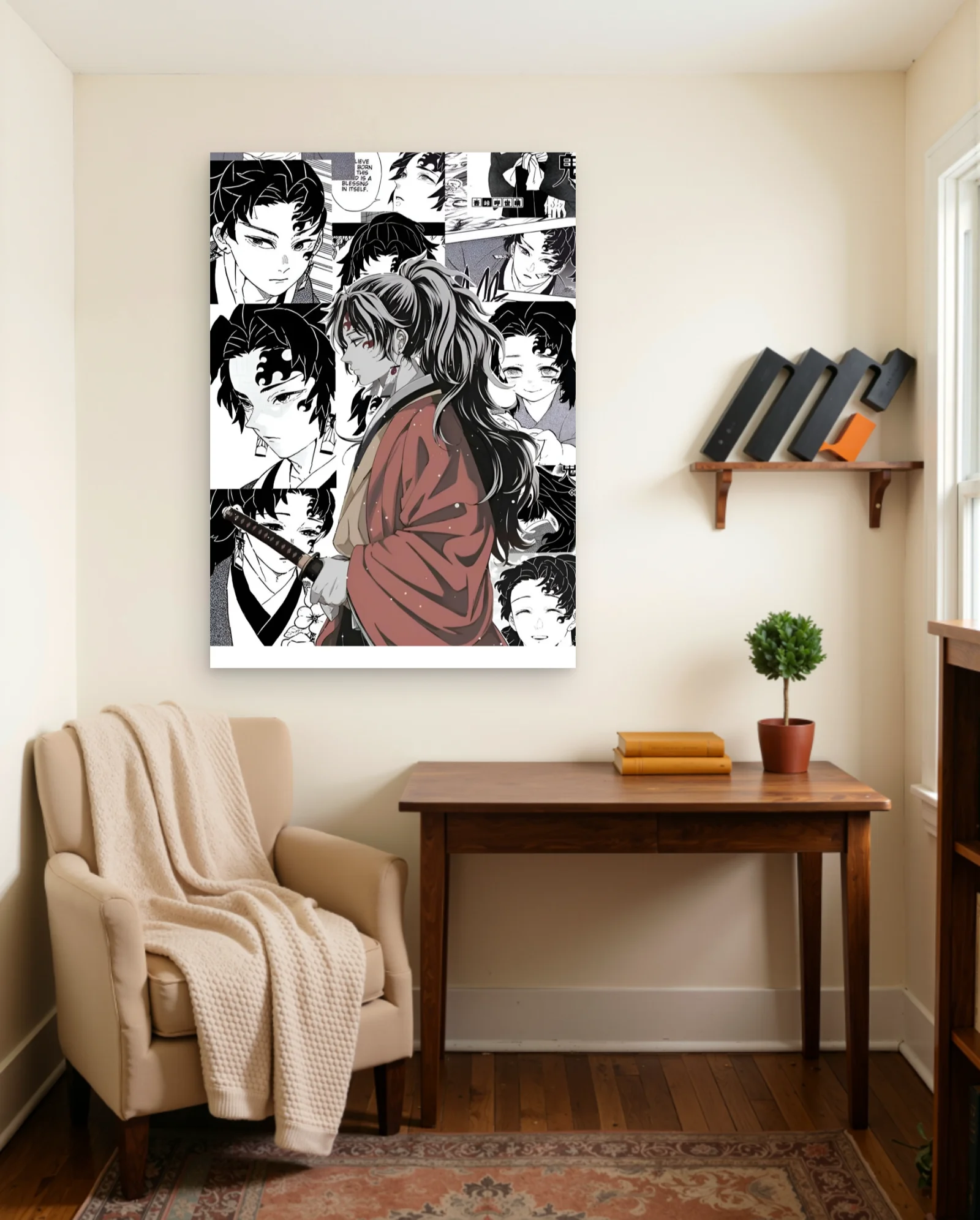 Muichiro Tokito Demon Slayer Poster — framed wall art poster by Memocult