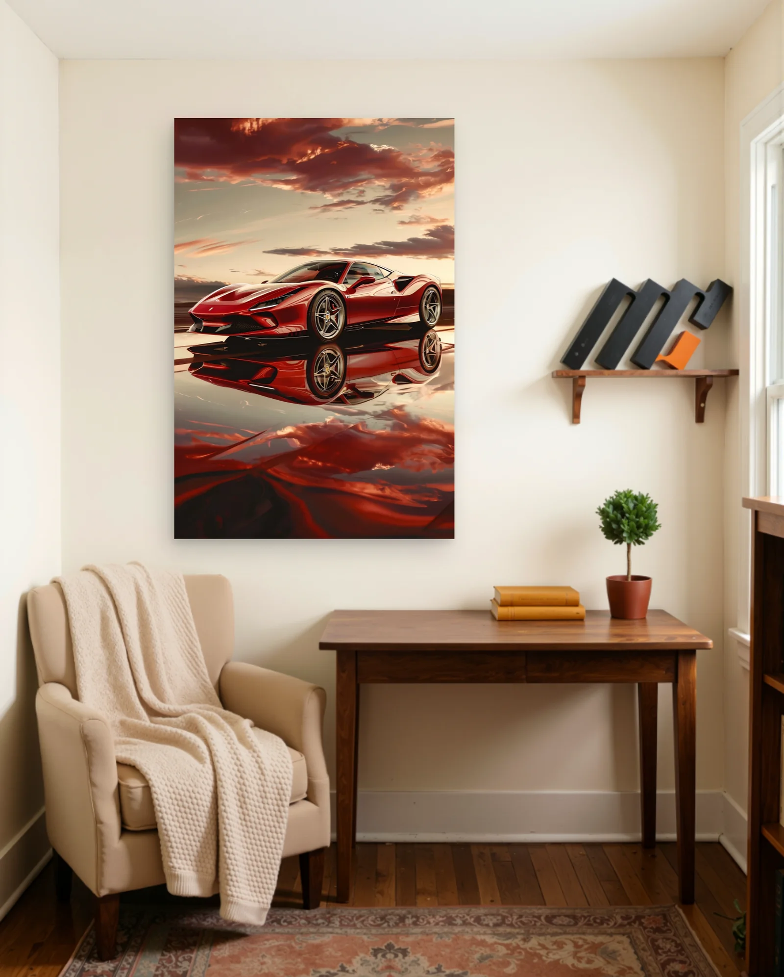 Ferrari Supercar Poster — framed wall art poster by Memocult