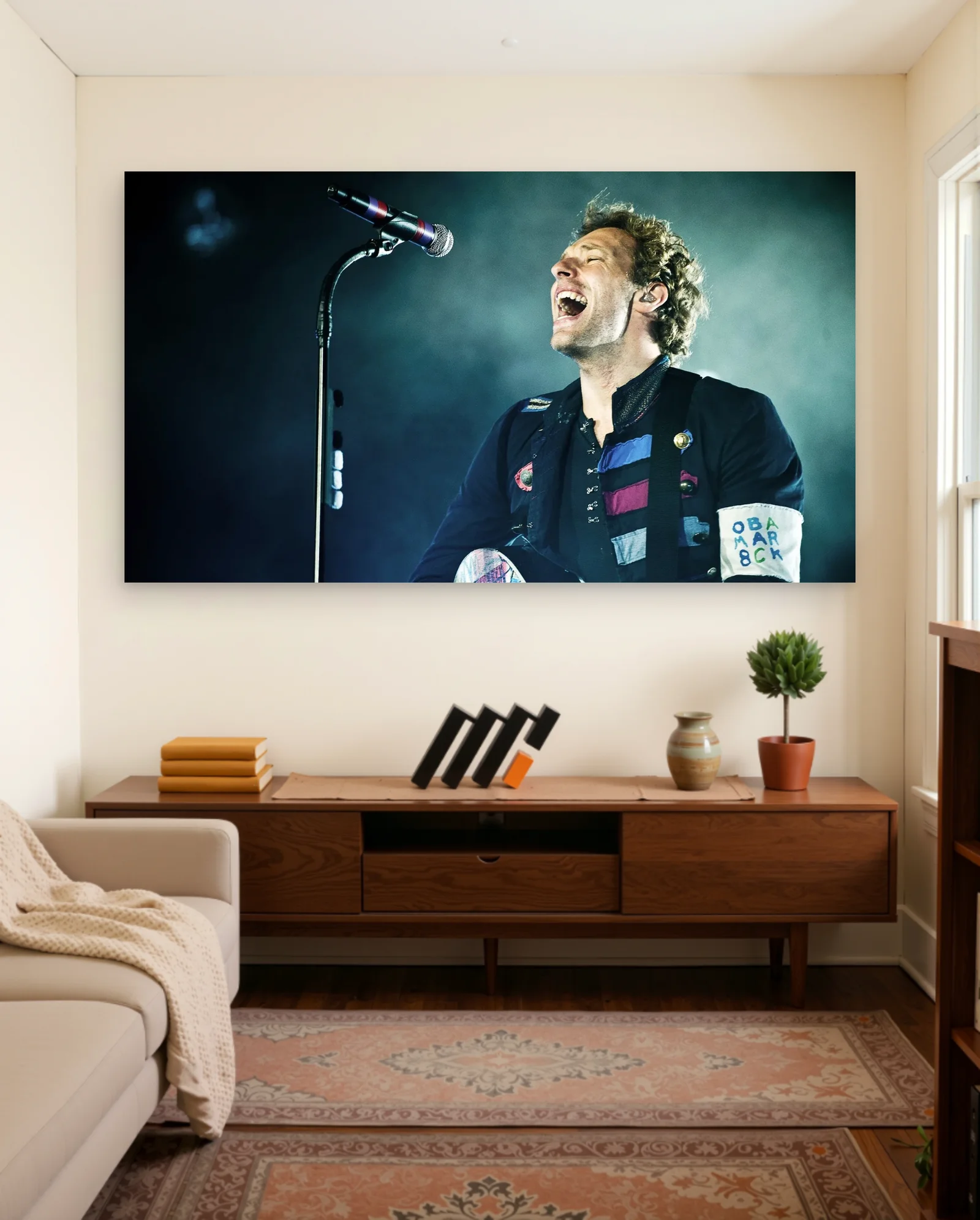 Chris Martin Obama 8ck Poster — framed wall art poster by Memocult