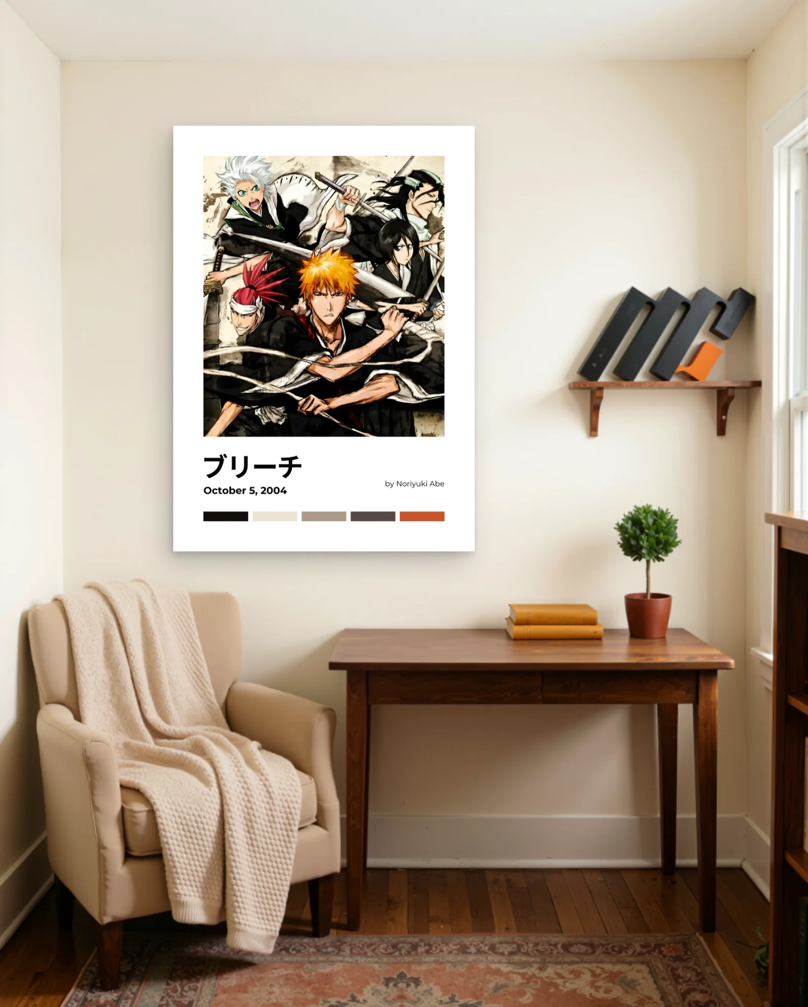 Bleach Main Characters Group Poster — framed wall art poster by Memocult