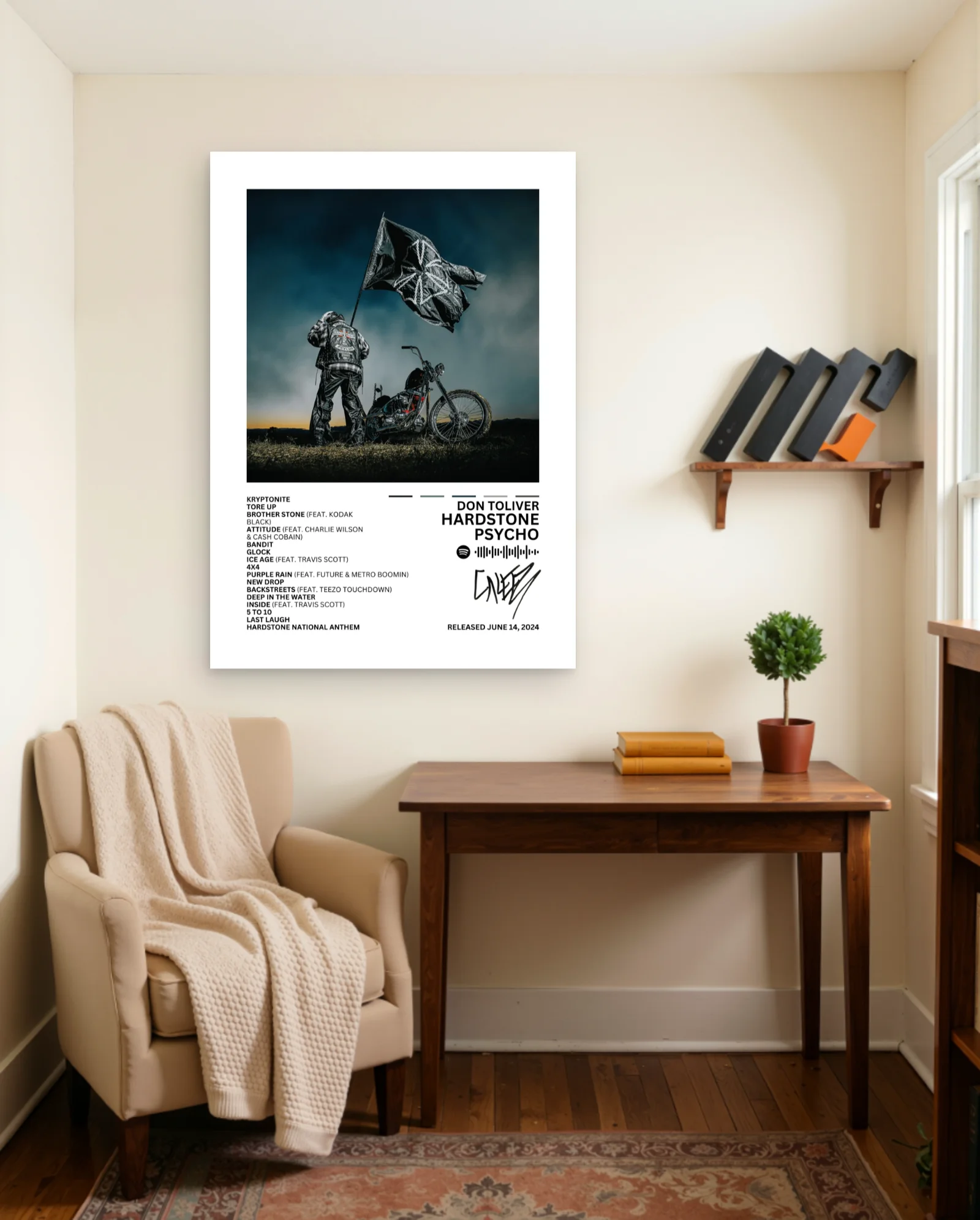 Don Toliver Hardstone Psycho Poster — framed wall art poster by Memocult