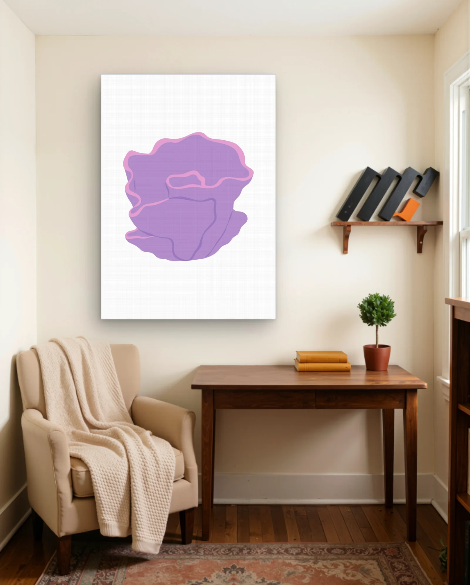 Purple Coral Abstract Wall Art — Modern Digital Art abstract & modern wall art poster