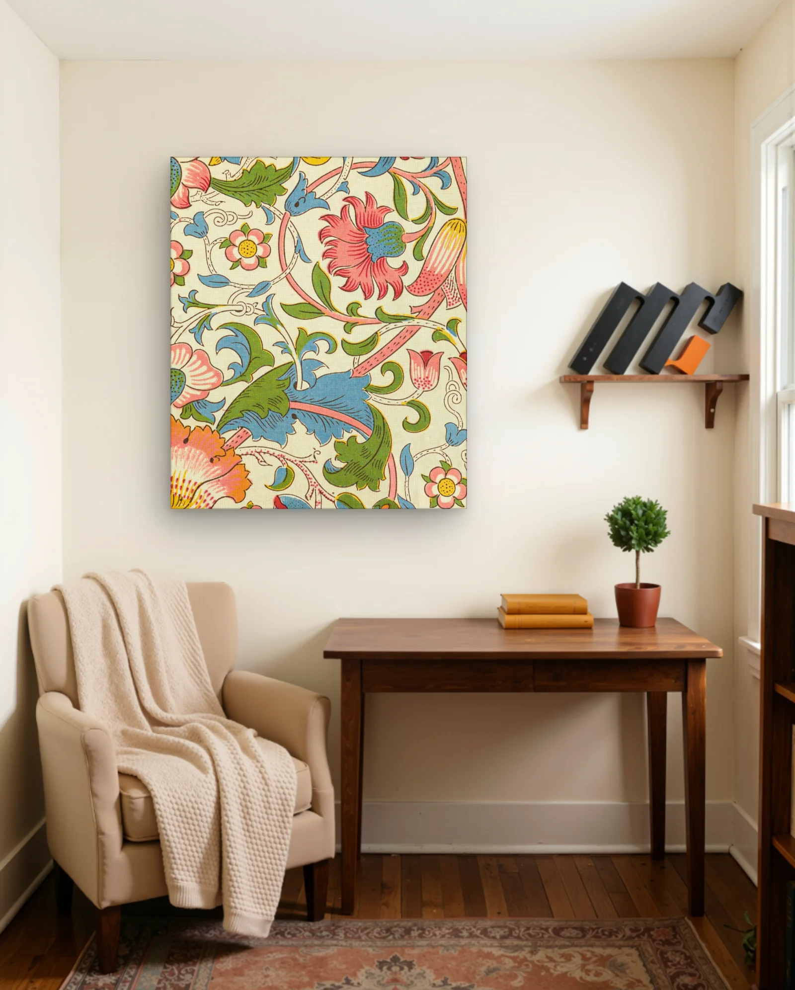 William Morris Lodden Floral Pattern Art Print — framed wall art poster by Memocult