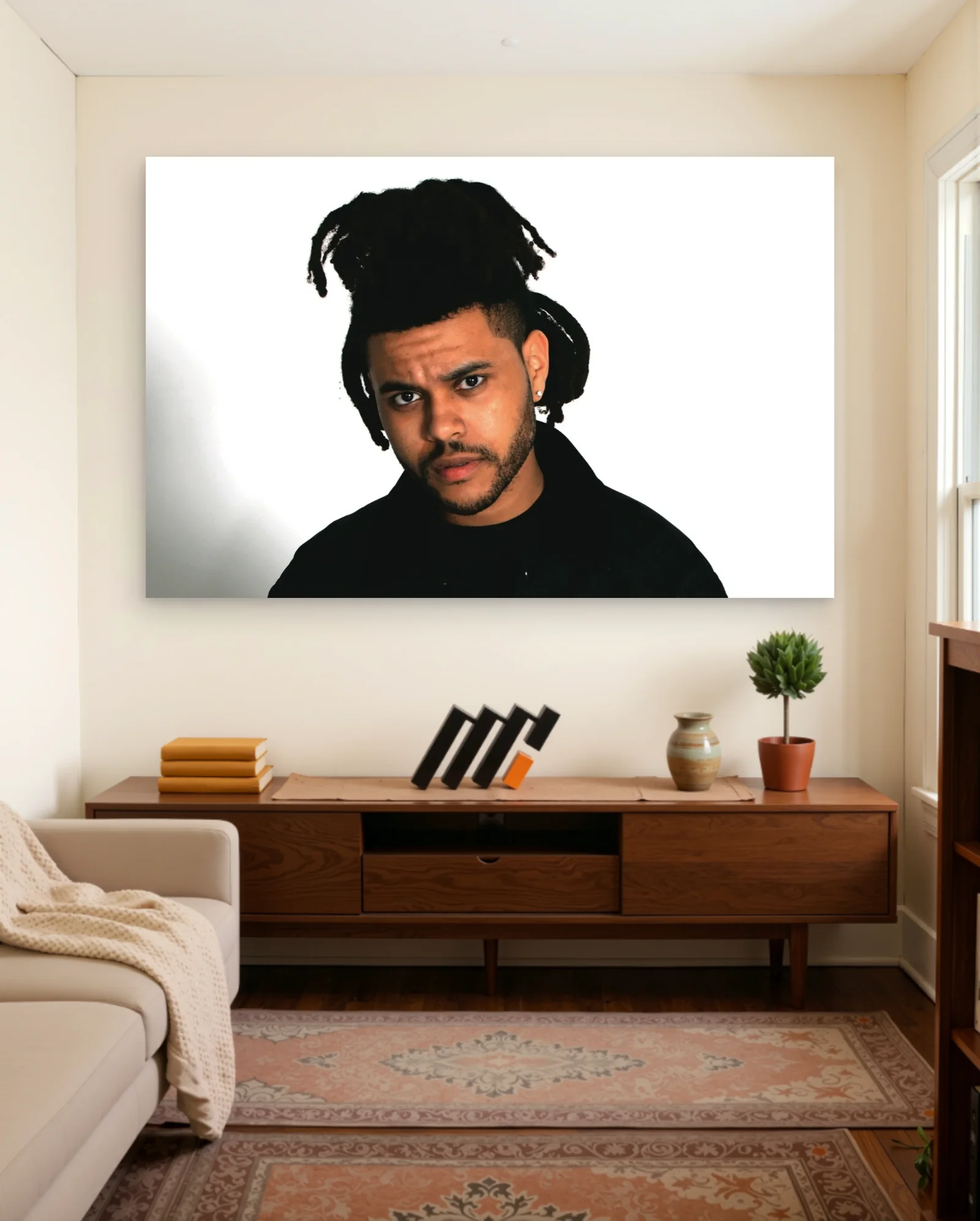 The Weeknd Dreadlocks Poster — framed wall art poster by Memocult