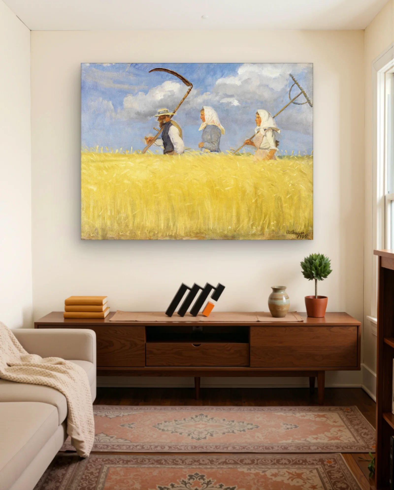 W Chlebinsky 1905 Harvest Scene Wall Art — Aesthetic Moods abstract & modern wall art poster