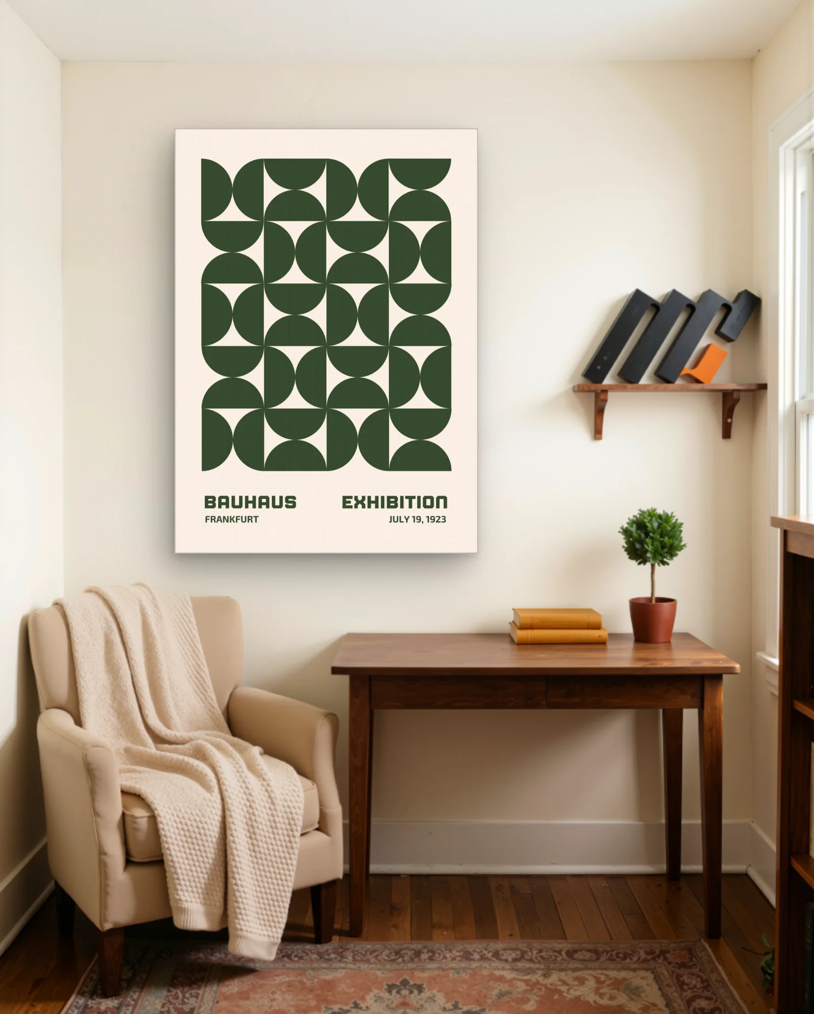 Bauhaus Exhibition Frankfurt July 19 1923 Wall Art — framed wall art poster by Memocult