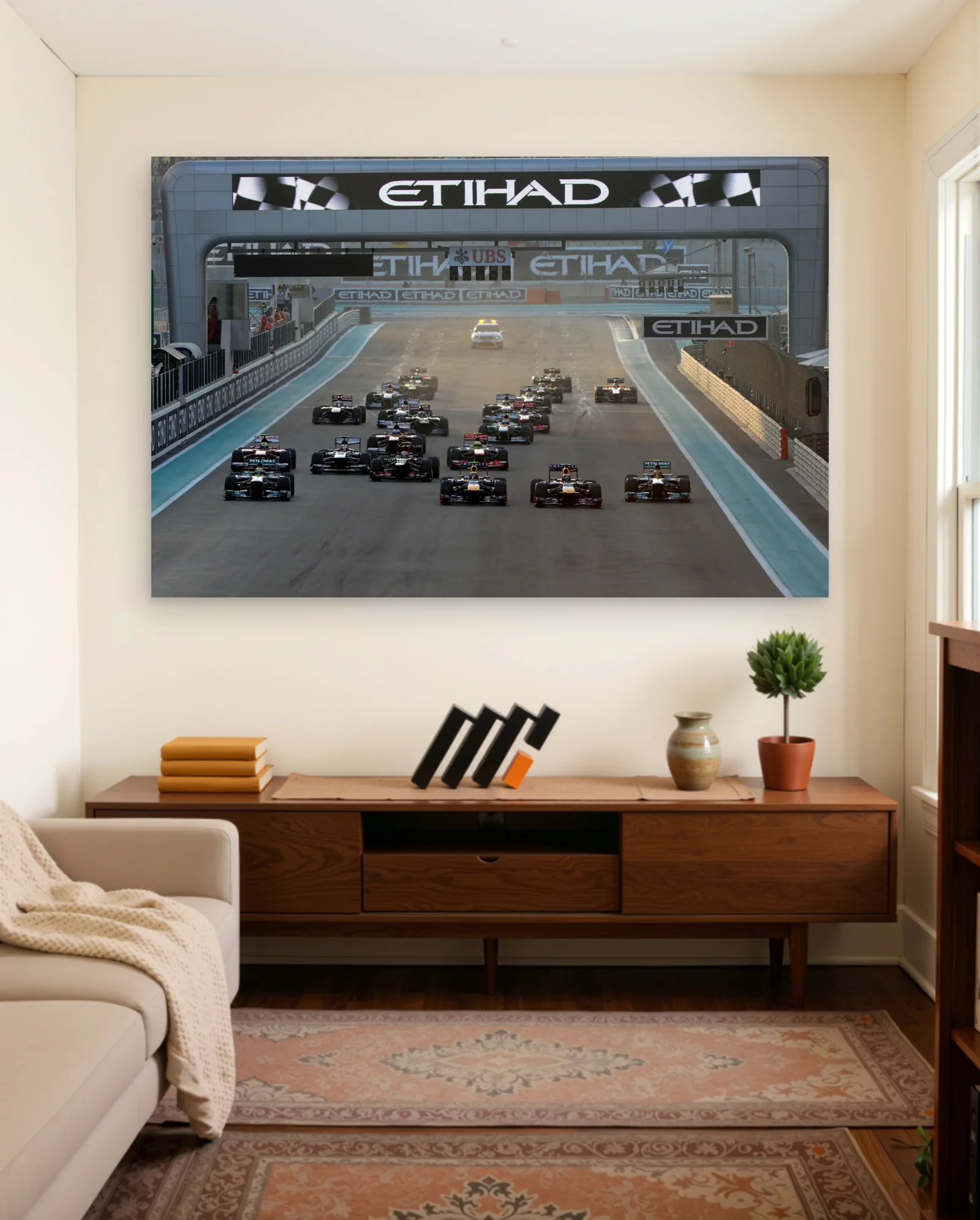 Formula 1 Grand Prix Start - Multiple Cars — Formula 1 motorsport wall art poster