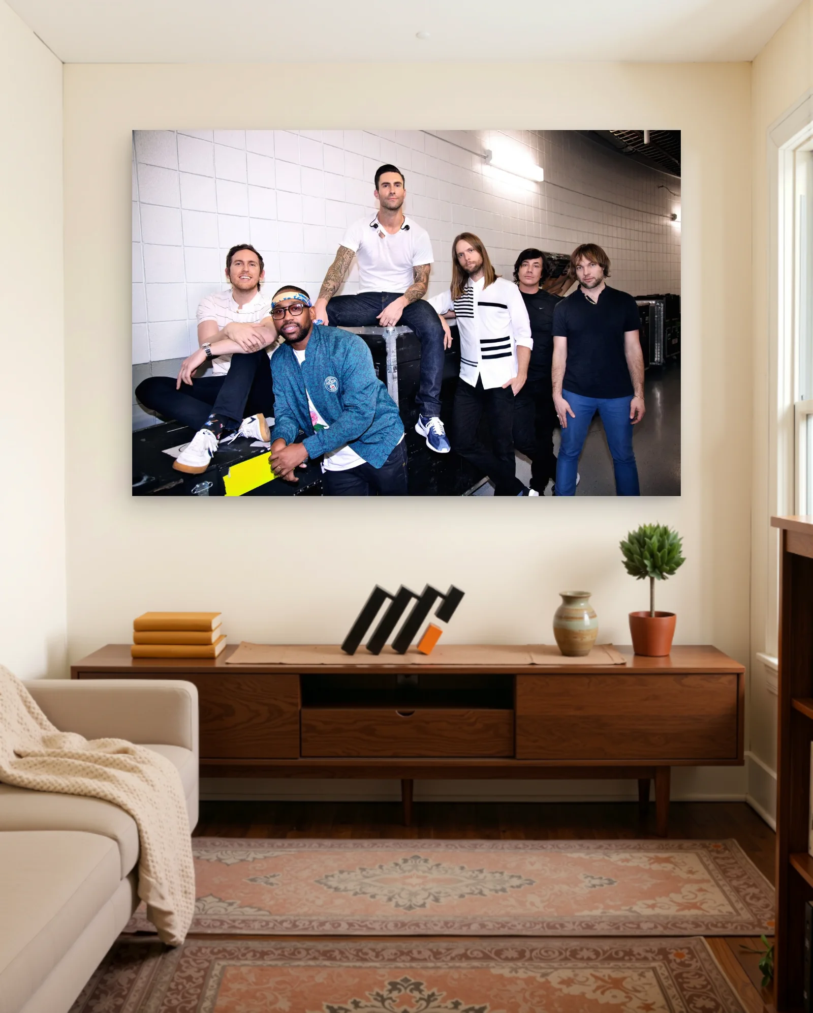 Maroon 5 Band Backstage Poster — framed wall art poster by Memocult