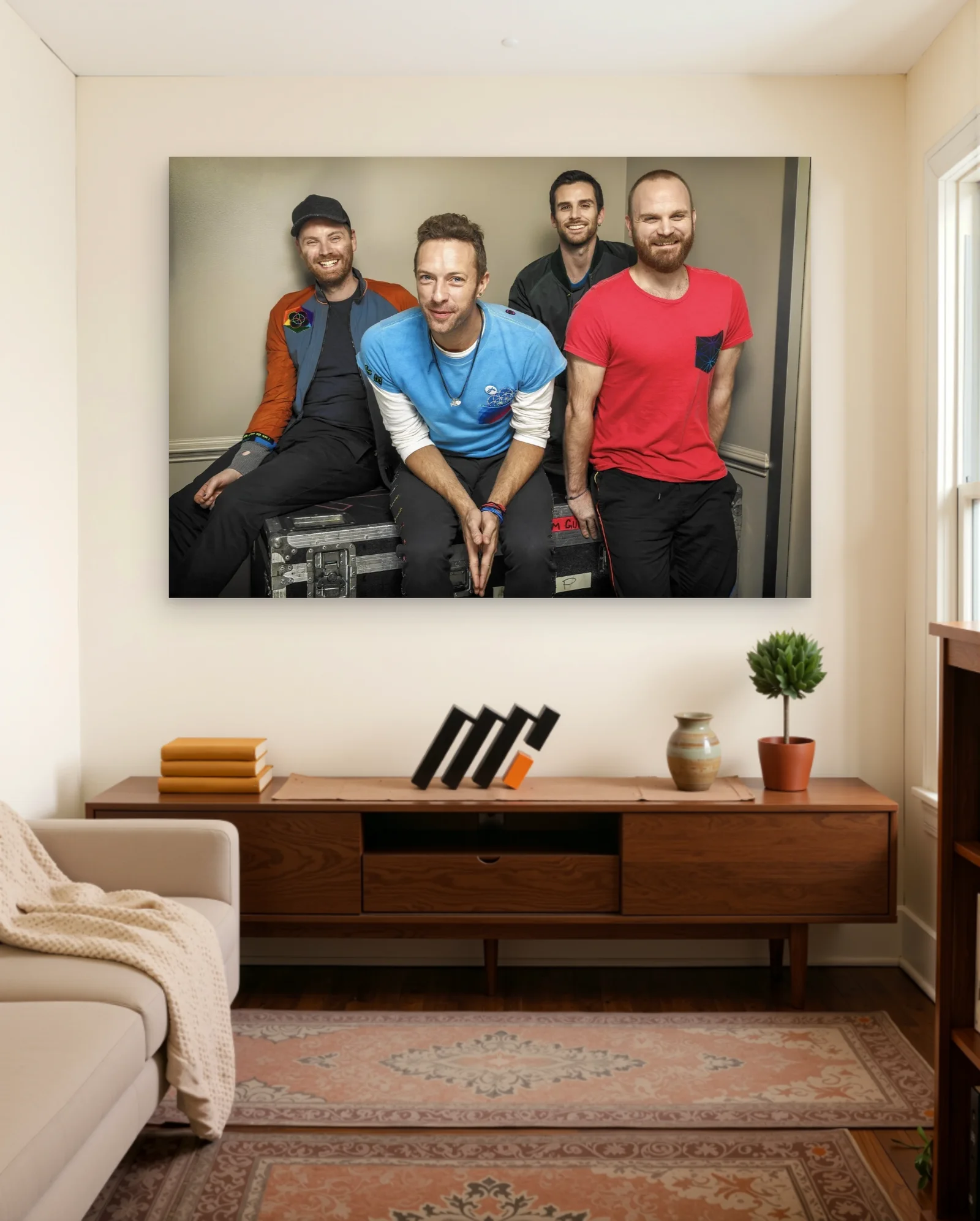 Coldplay Band Casual Indoor Poster — framed wall art poster by Memocult