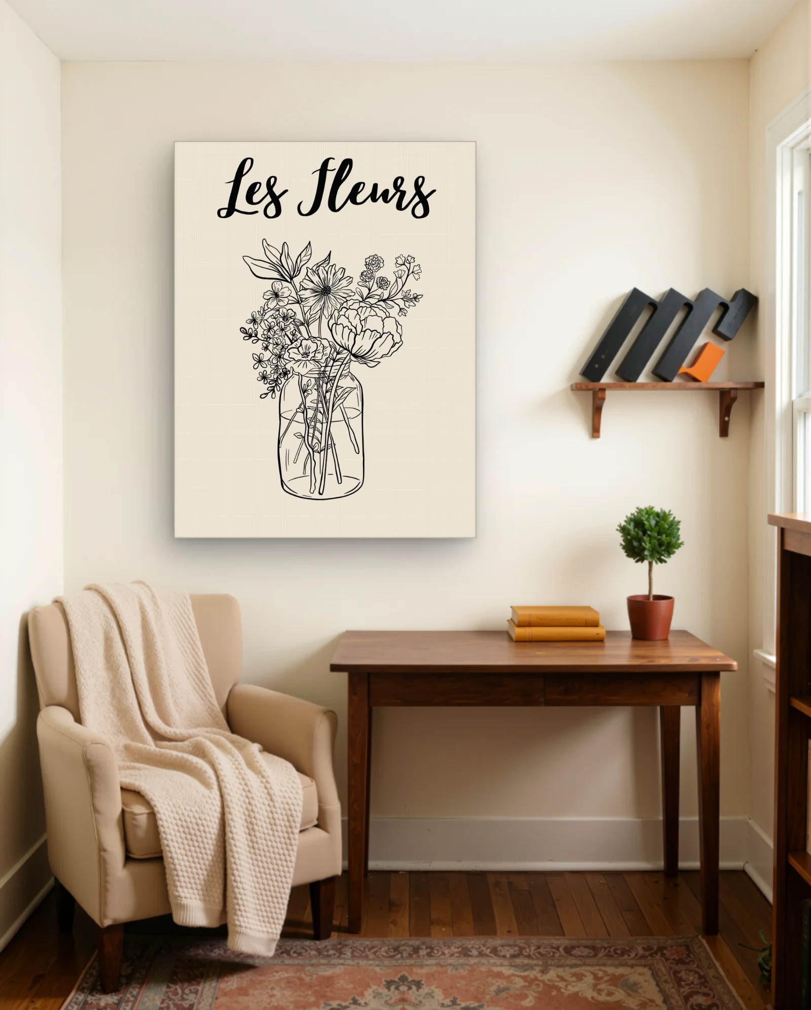Les Fleurs Wall Art — framed wall art poster by Memocult