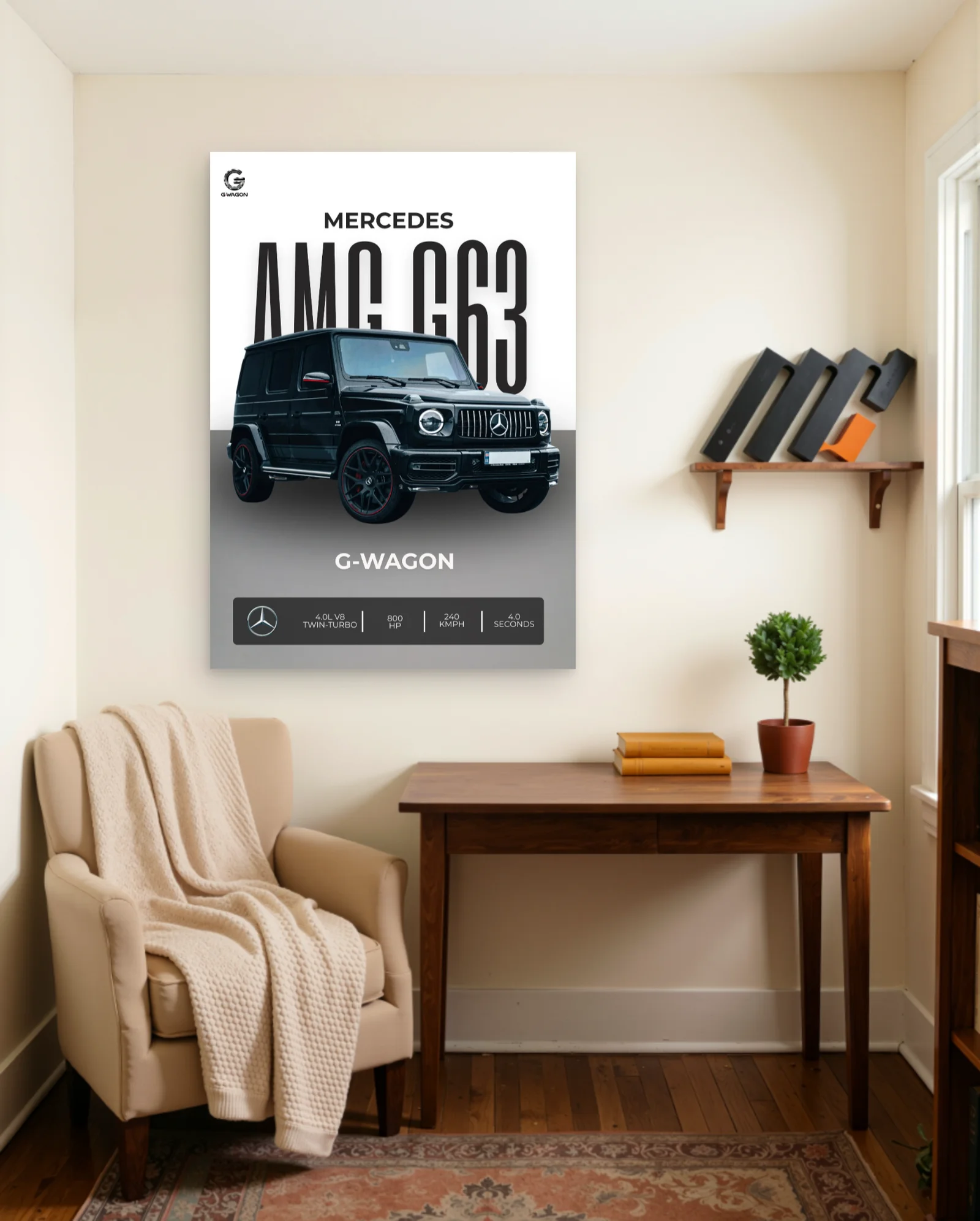 Mercedes AMG G63 G-Wagon Poster — framed wall art poster by Memocult
