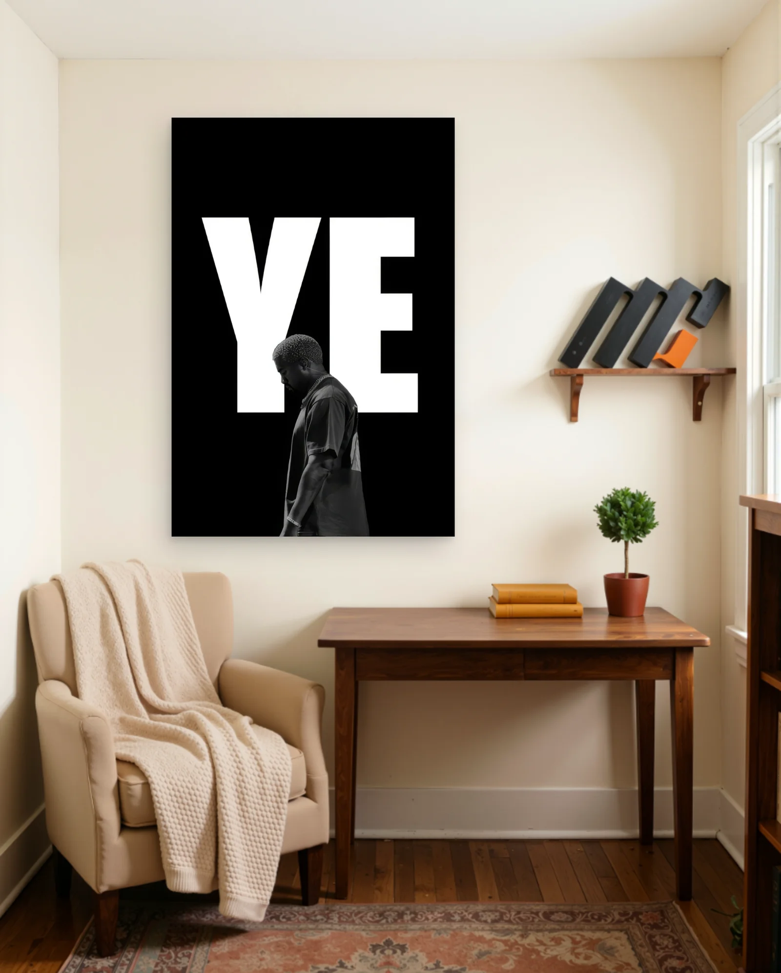 Kanye West Ye Poster — framed wall art poster by Memocult