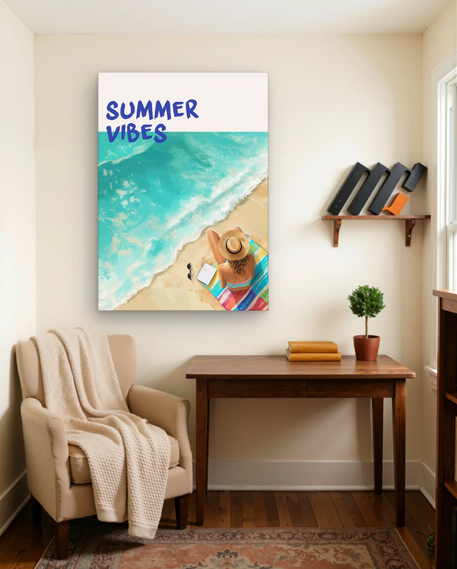 Summer Vibes Wall Art — framed wall art poster by Memocult