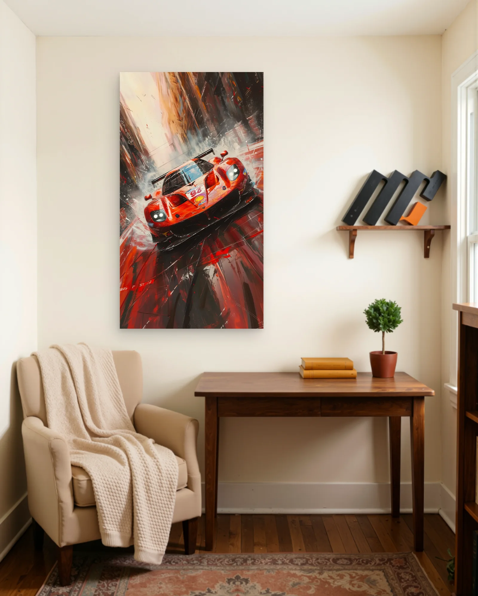 Ferrari 360 GTC Race Car Number 96 Poster — framed wall art poster by Memocult