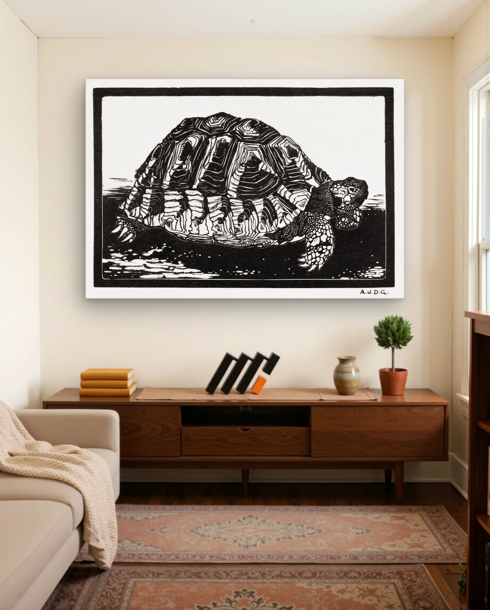 Turtle Art Print — Art Nouveau art nouveau & deco wall art poster