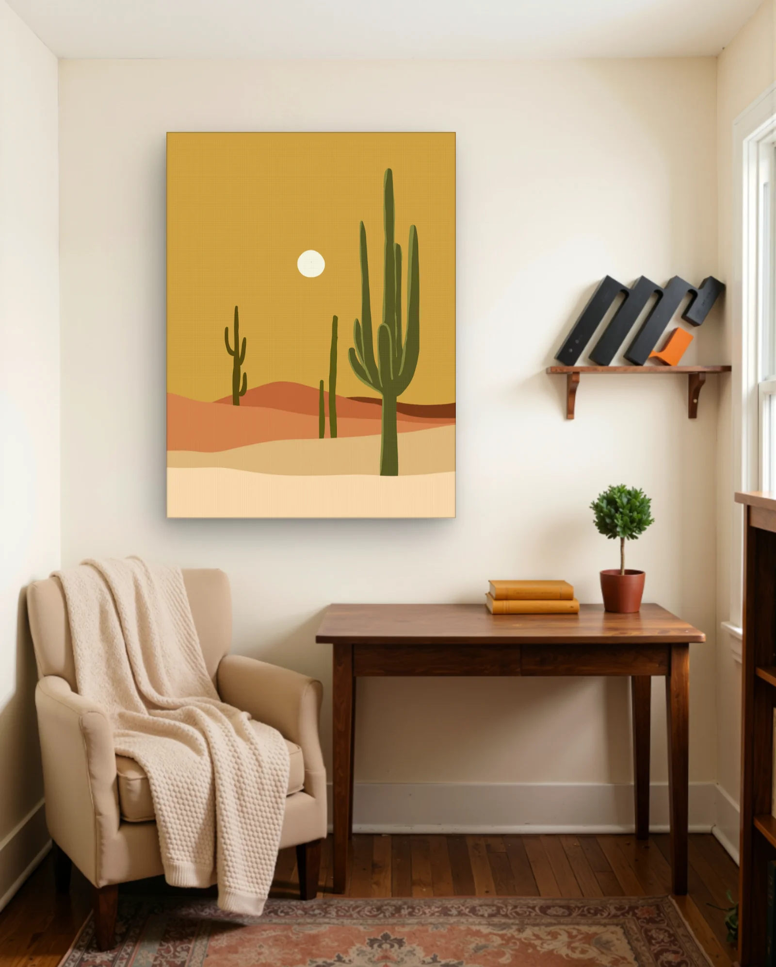 Saguaro Cactus Sunset Wall Art — Abstract abstract & modern wall art poster