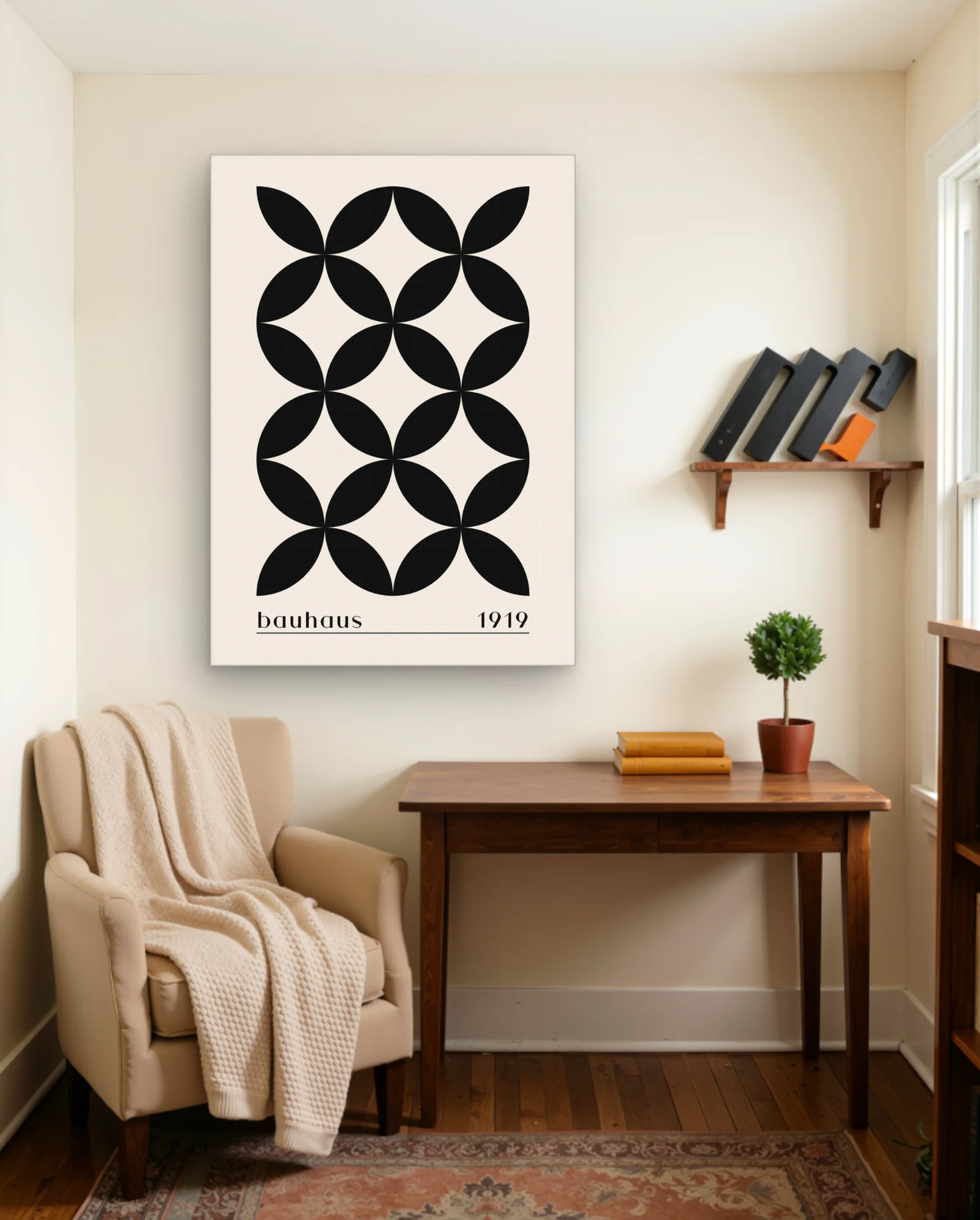 Bauhaus Petal Grid 1919 Wall Art — Modern Digital Art abstract & modern wall art poster
