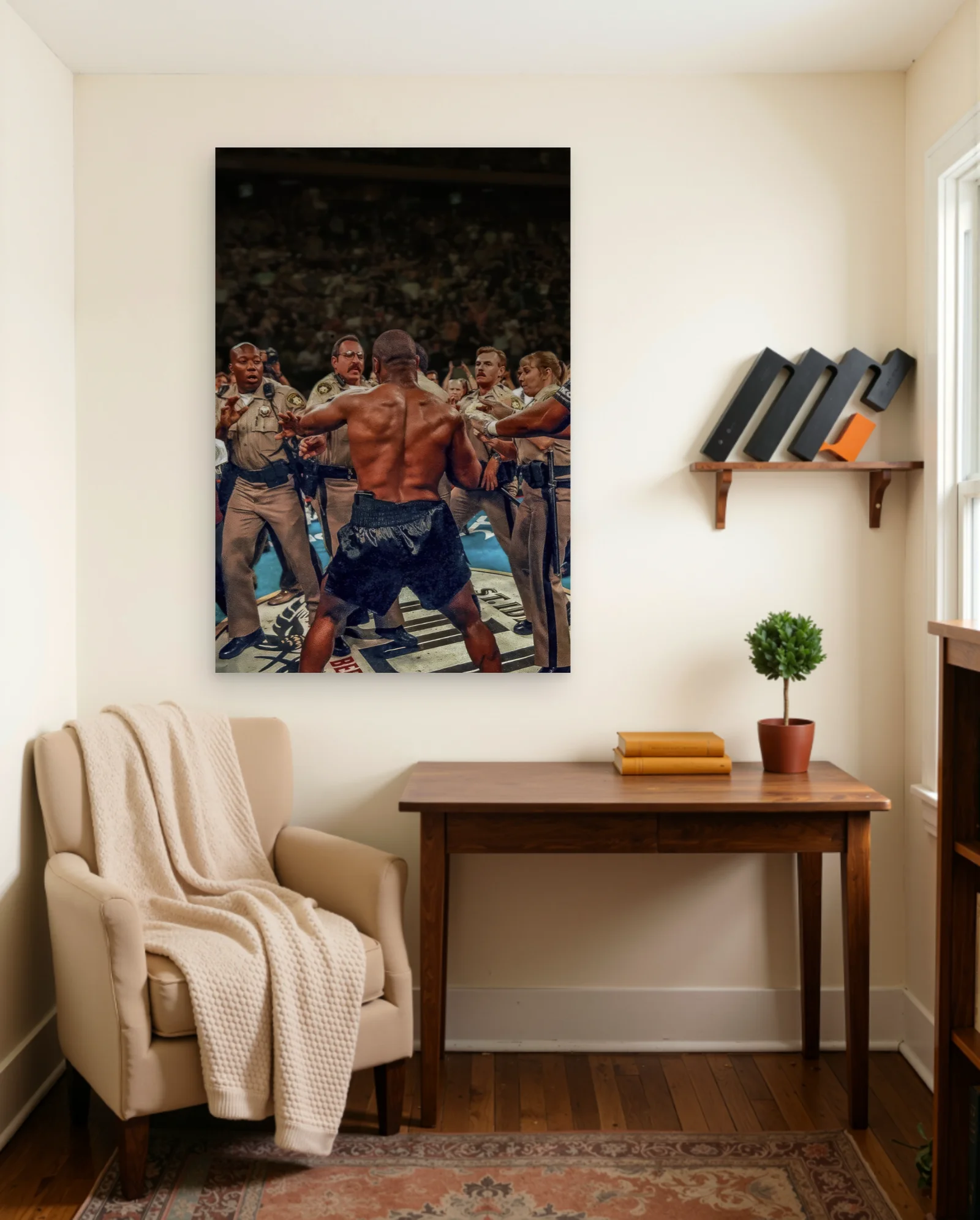 Mike Tyson Brawl Poster — framed wall art poster by Memocult