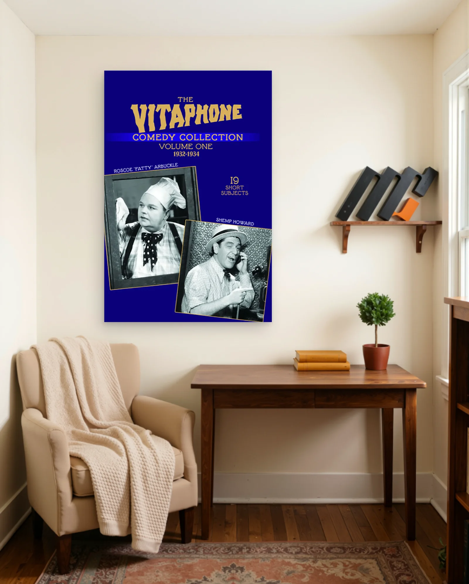 Vitaphone Comedy Roscoe Fatty Arbuckle Shemp Howard Poster — Film Posters movies & tv wall art poster
