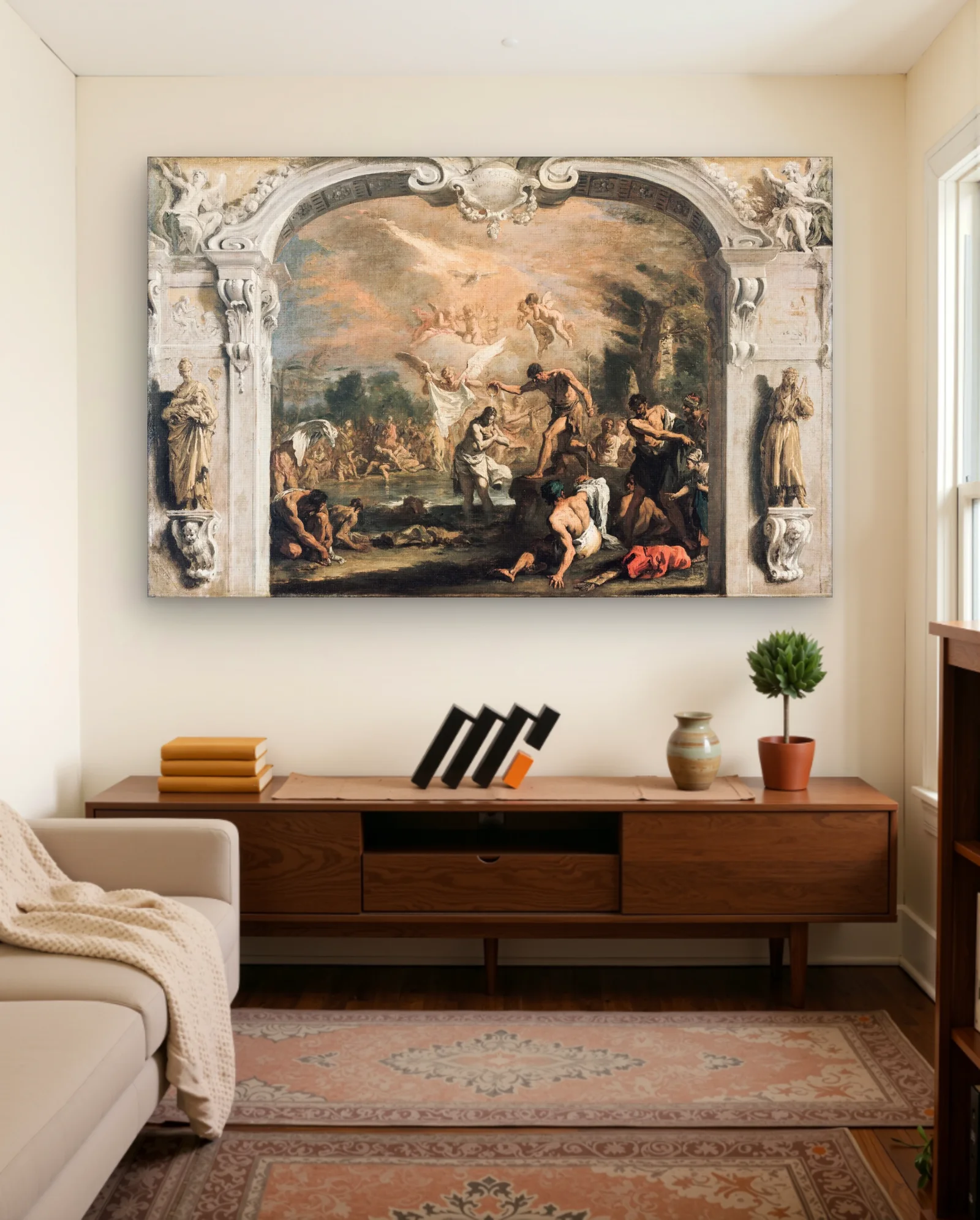 The Baptism Of Christ Art Print — framed wall art poster by Memocult