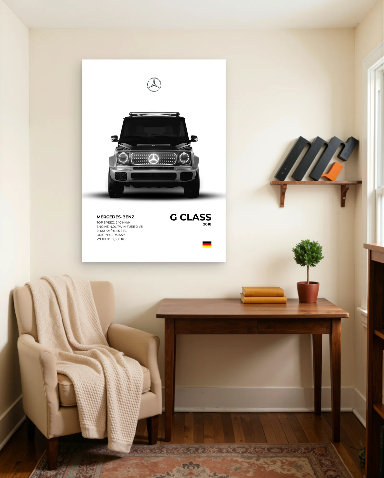 Mercedes G Class 2018 Poster — framed wall art poster by Memocult