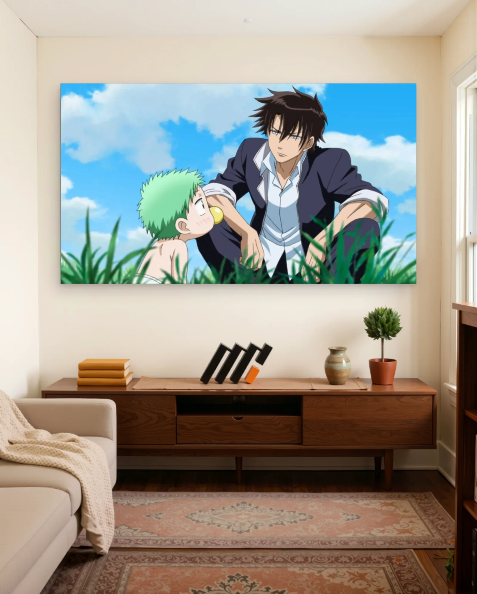 Oga and Beelzebub Poster — framed wall art poster by Memocult